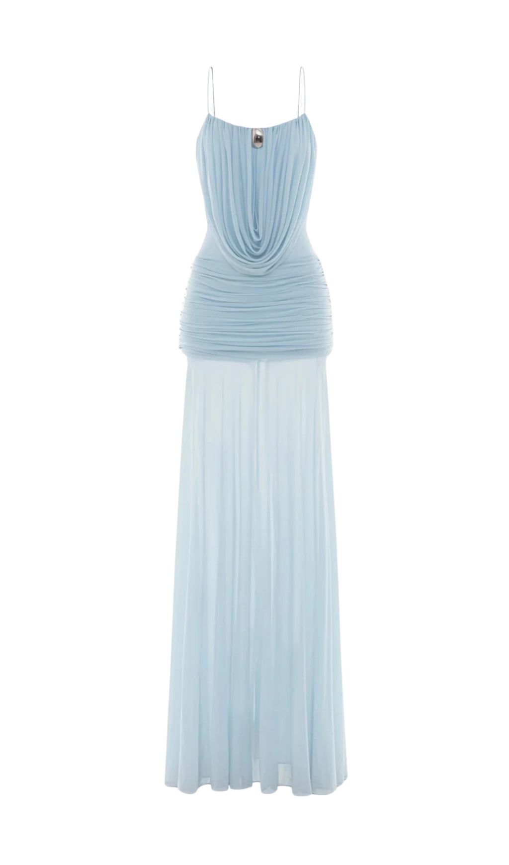 8251bfe3d46083f8b899945d48b97b6c Neraos Draped Ruched Maxi Dress - Blue