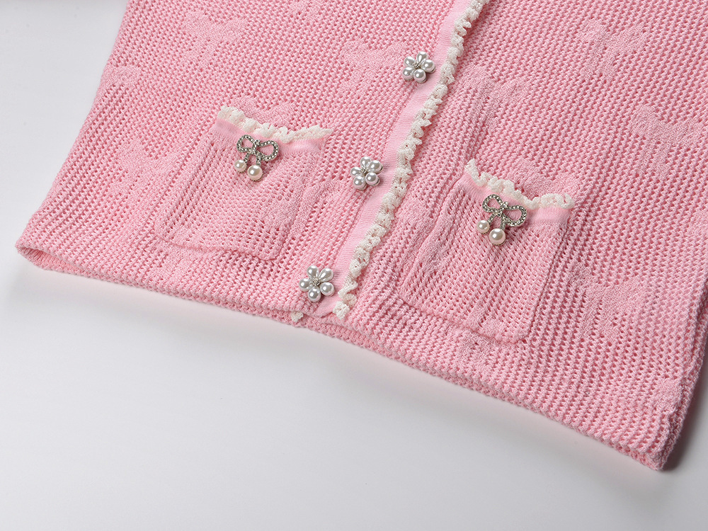 82d3a09d8302784397f67a6dc0e92c04 Joanna Knit Co-Ord Set With Pearl & Bow Detailing – Pink