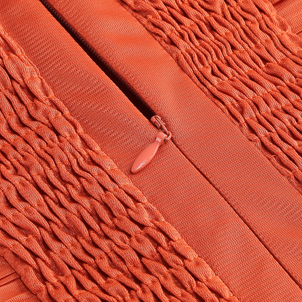 84740fde06f0e3fa8734030662b01436 Maikulu Orange Strapless Ruffle Maxi Dress