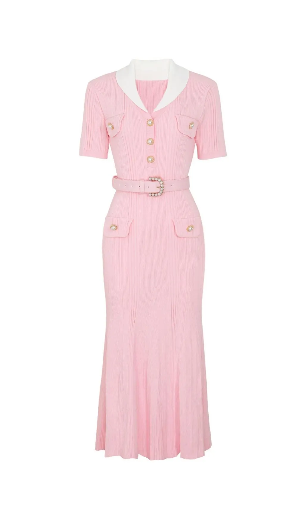 8497b8022a7d59bea2027869339f95c8.webp Fashionslee Women Madelief Short Sleeve Knit Midi Dress