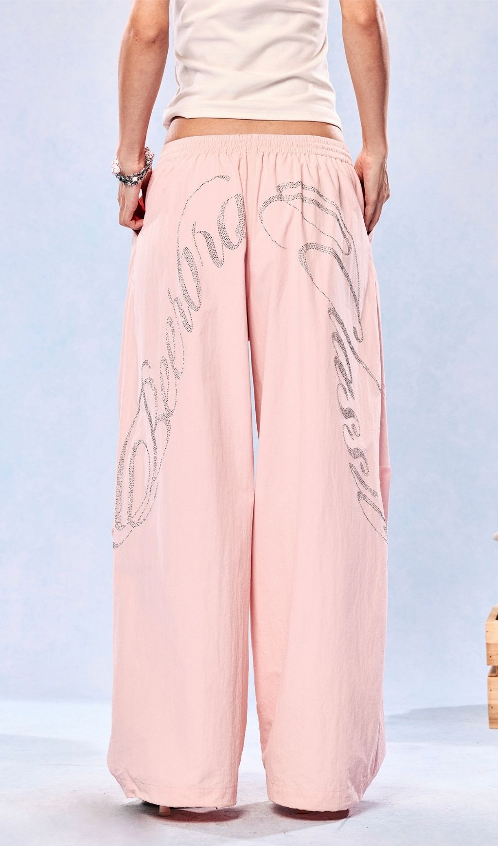 Layna Pink Rhinestone Pants