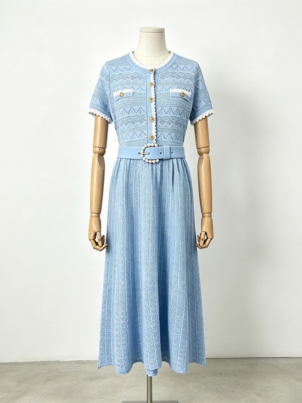 87767b82d3fdb9bc145b0c80e94bffd3 Macayle Knit Short Sleeve Midi Dress