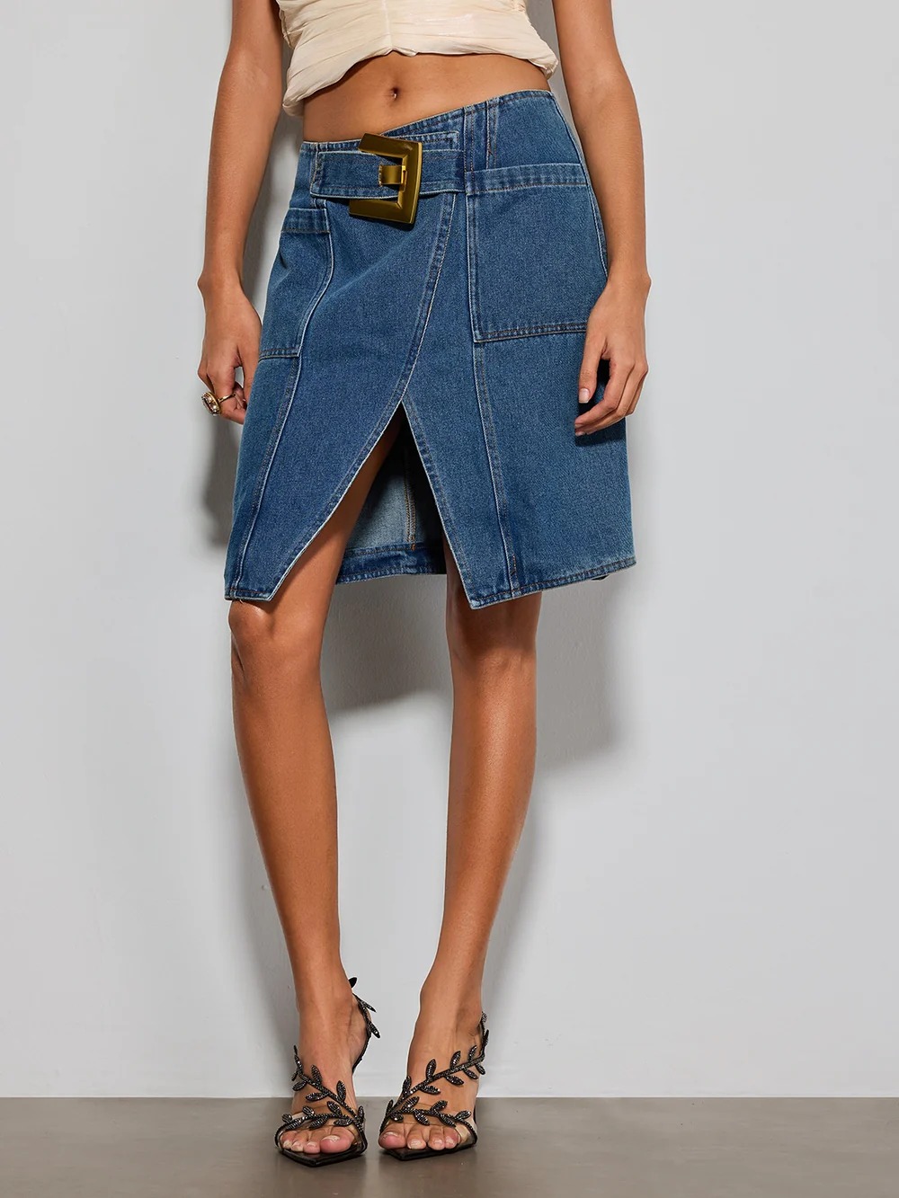 87cda1769b660dbdda5328b1ef0beb15 Taelorin Denim Skirt