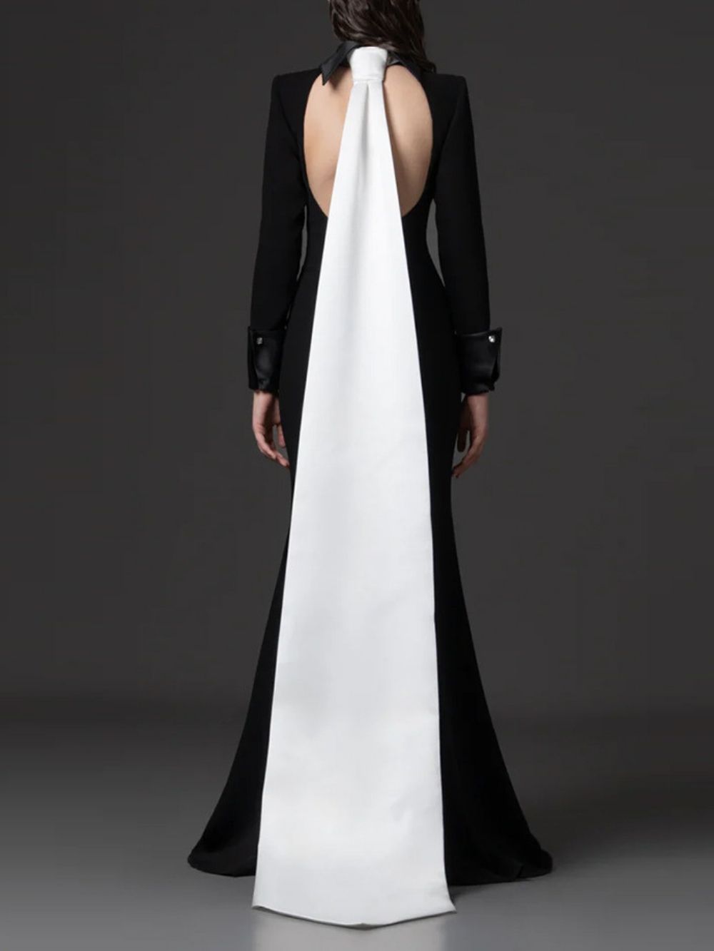 Manya Black Long Sleeve Maxi Dress