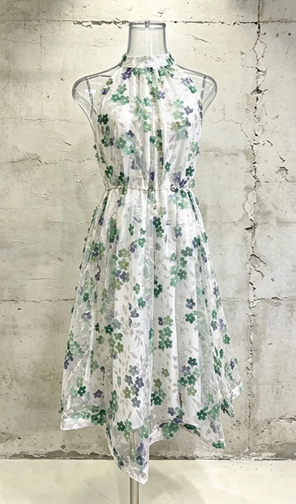 Fashionslee Women Leontien Halter Floral Midi Dress