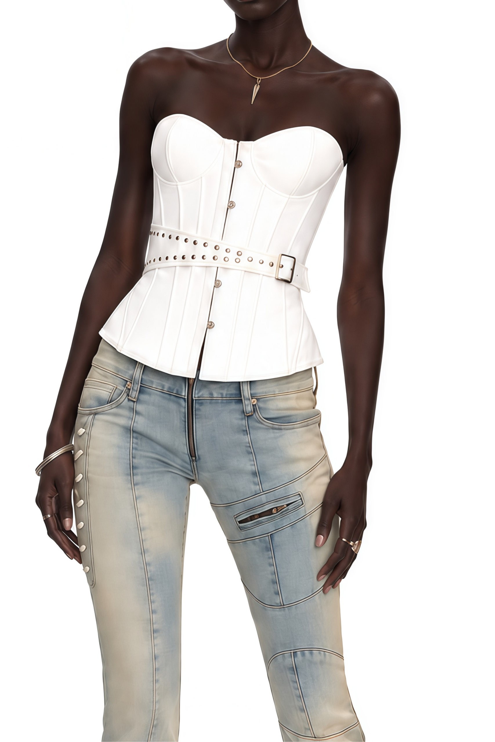 Strapless Sweetheart Belted Corset Top