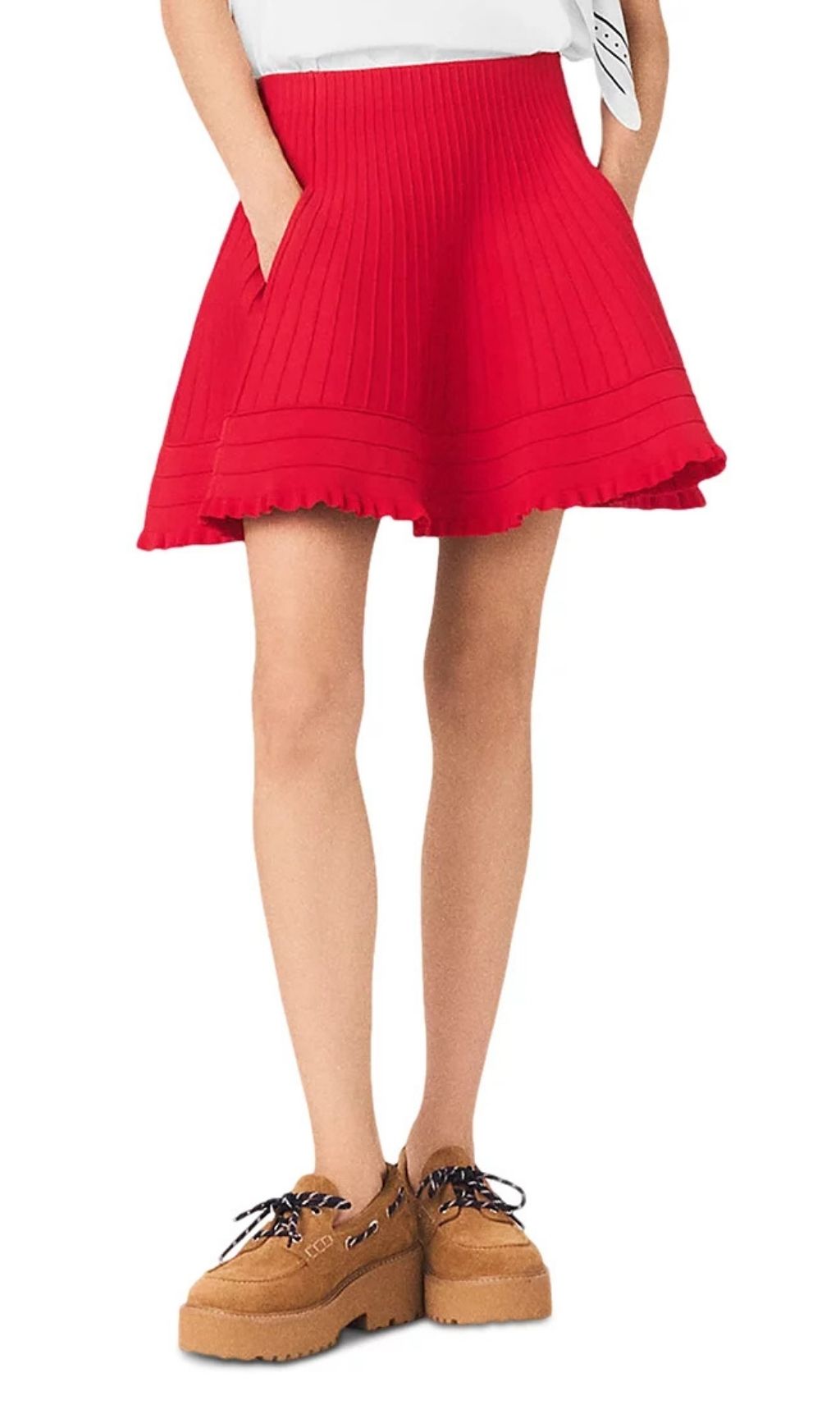 Fashionslee Women Compact Knit Short Skirt