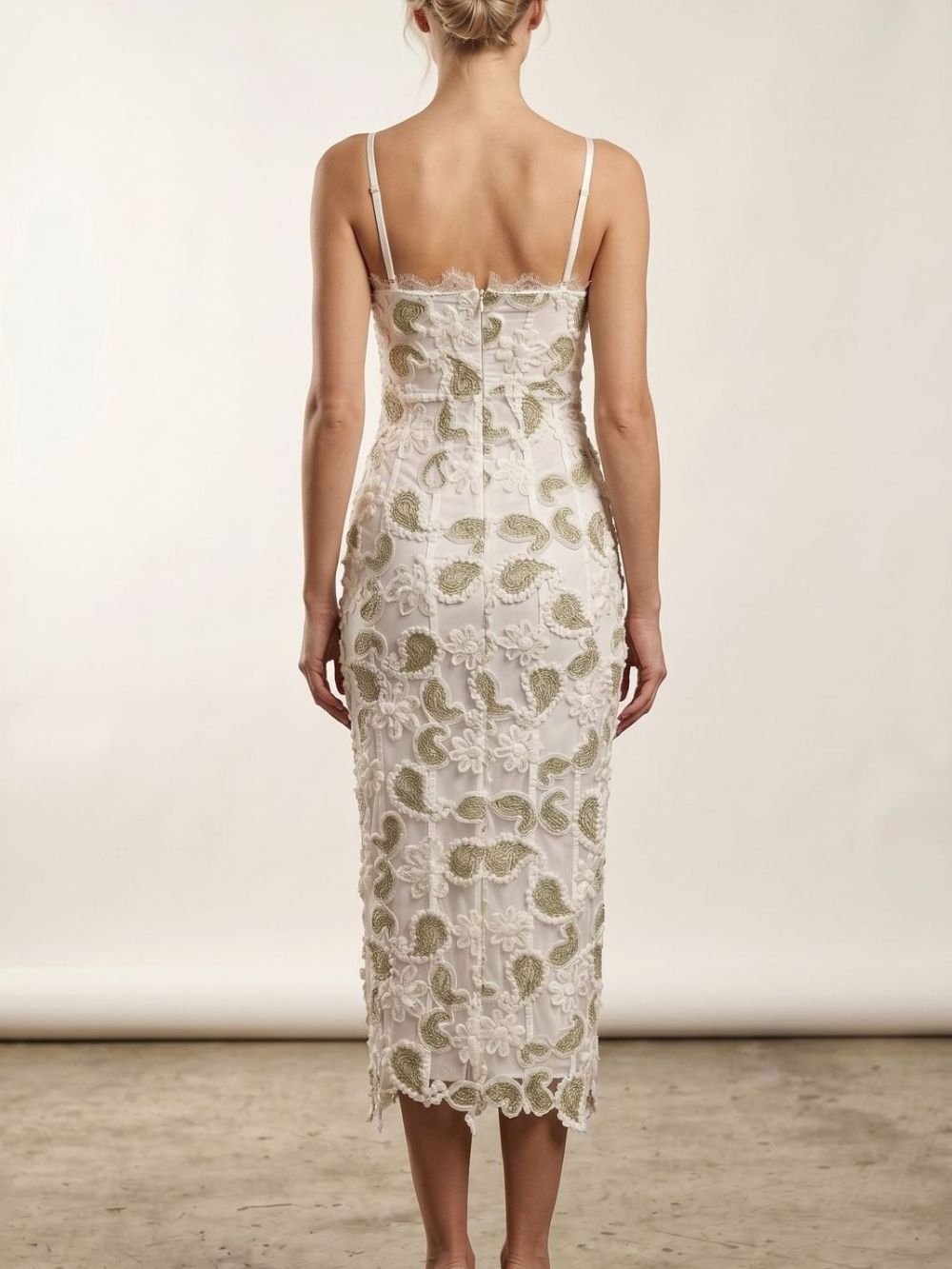 Maili Strappy Lace Midi Dress - OWNCI