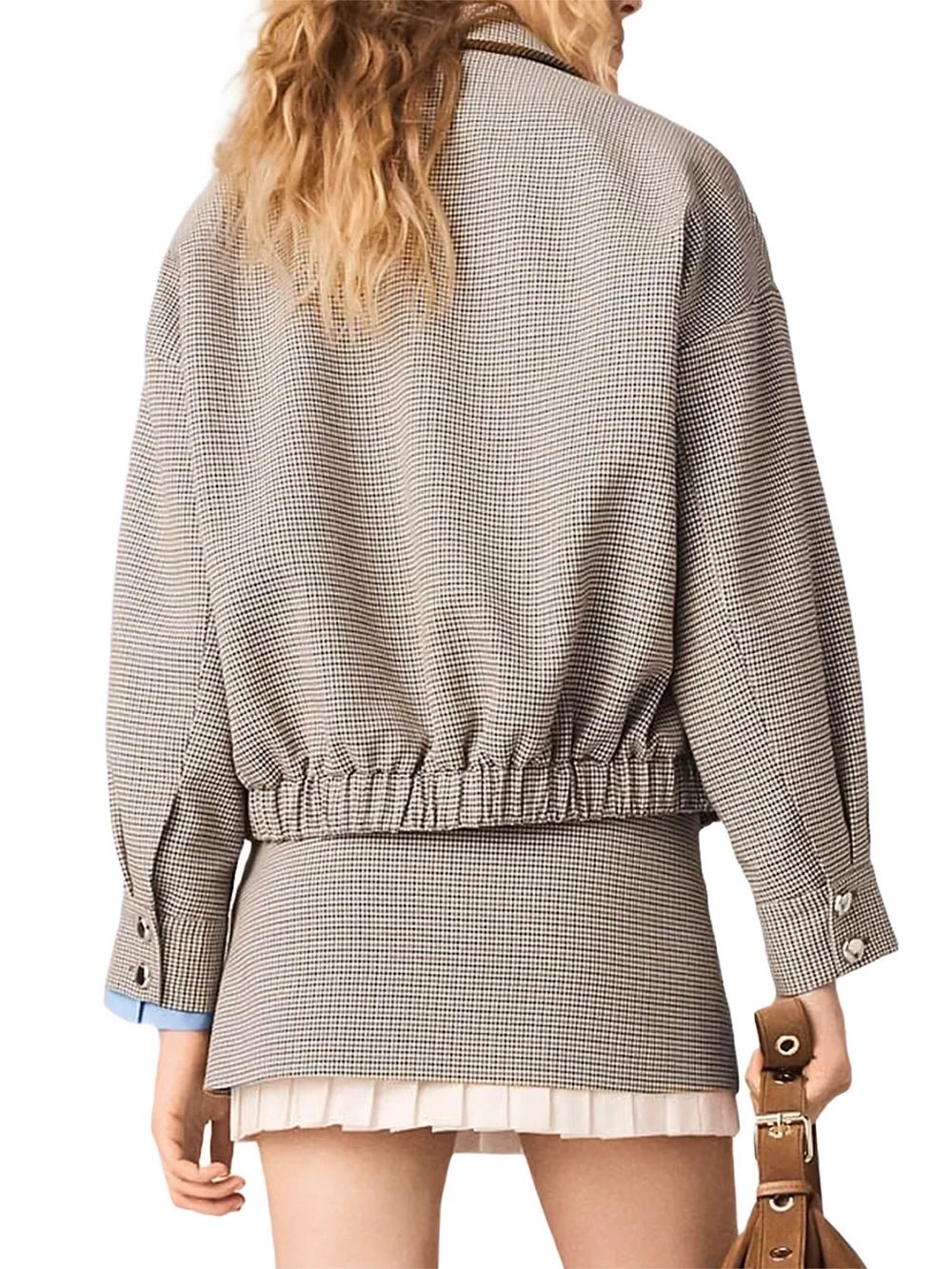 Checked Bomber Jacket