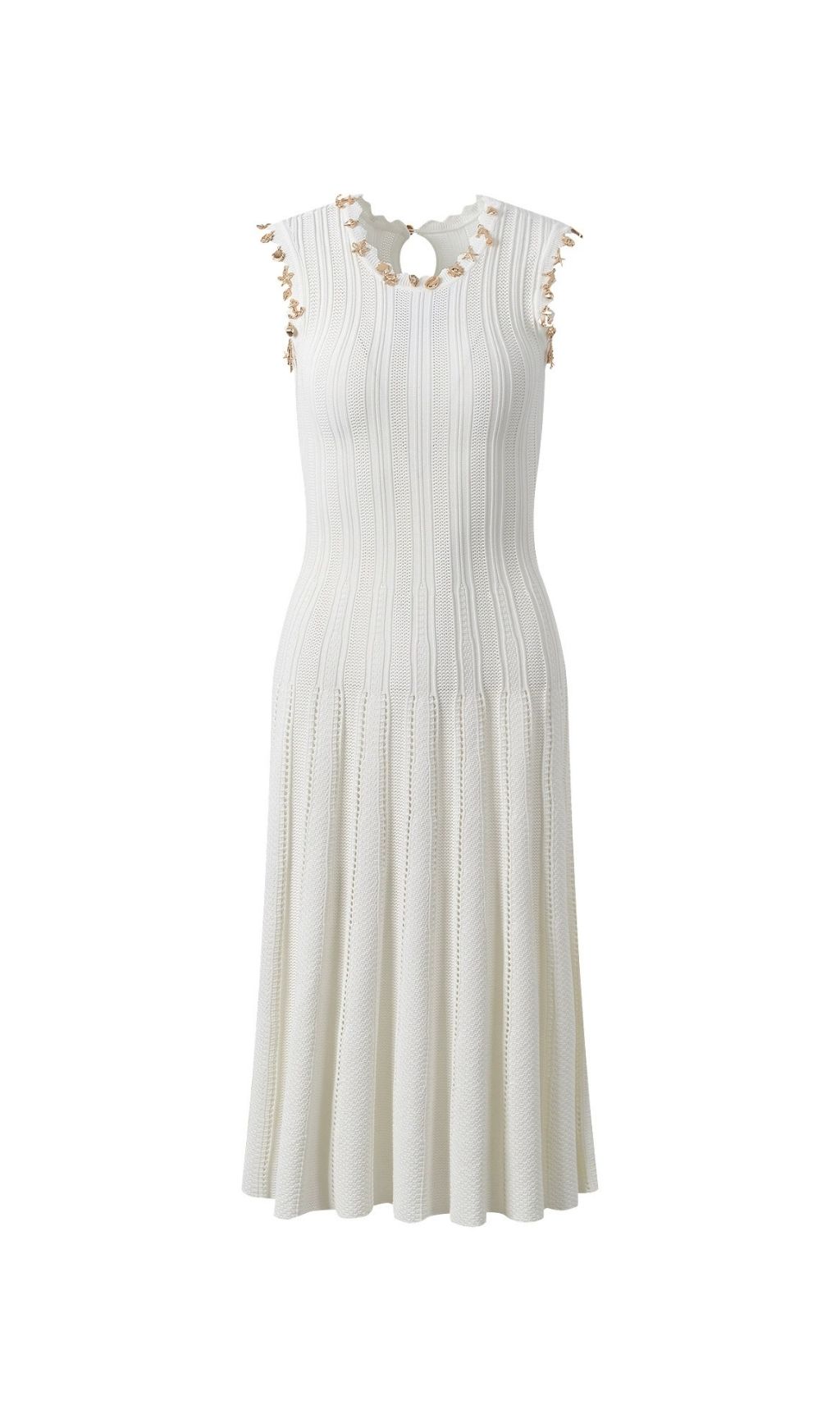 8fcc5d8f92c899256afdb5e537620b13.jpg Fashionslee Women Rishell Gold Jewelry Knit Midi Dress
