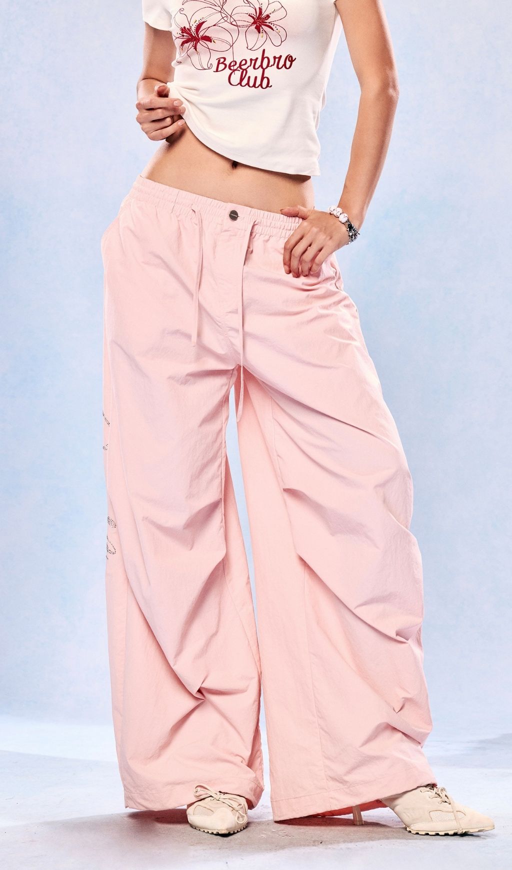 Layna Pink Rhinestone Pants