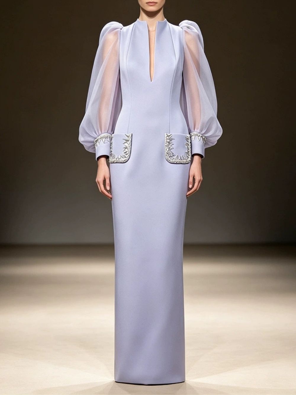 Maple Purple Long Sleeve Maxi Dress
