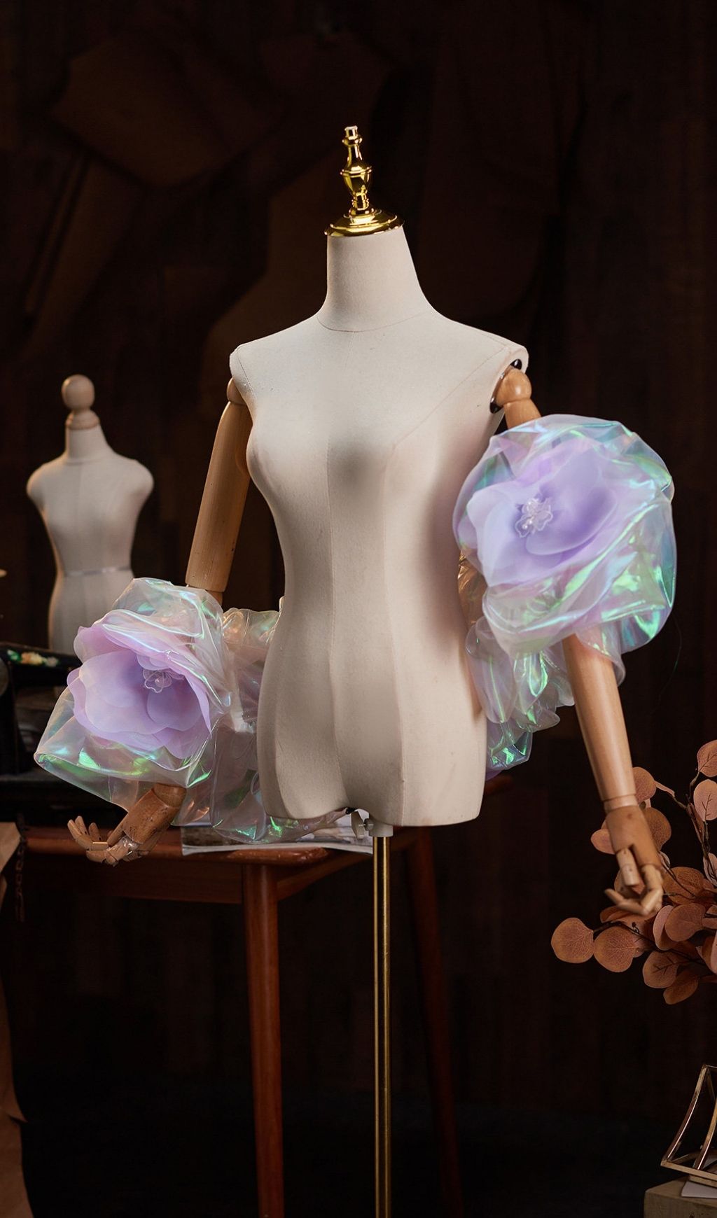 Leiya Purple Flower Shawl