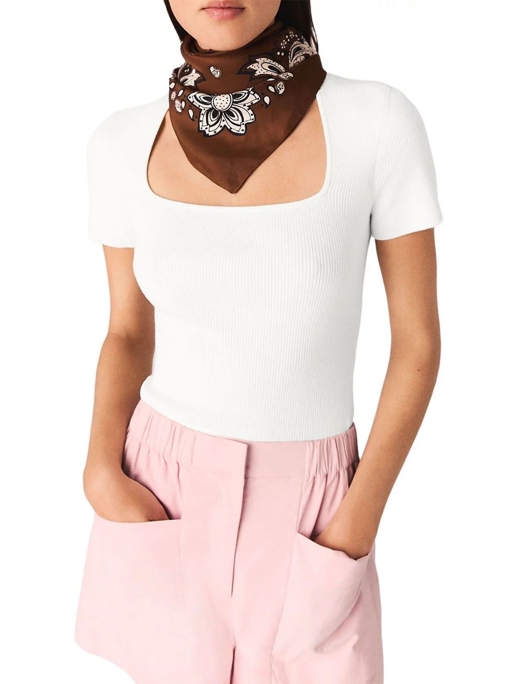 Miyo Ribbed Square Neck Sweater - OWNCI Miyo Ribbed Square Neck Sweater - OWNCI