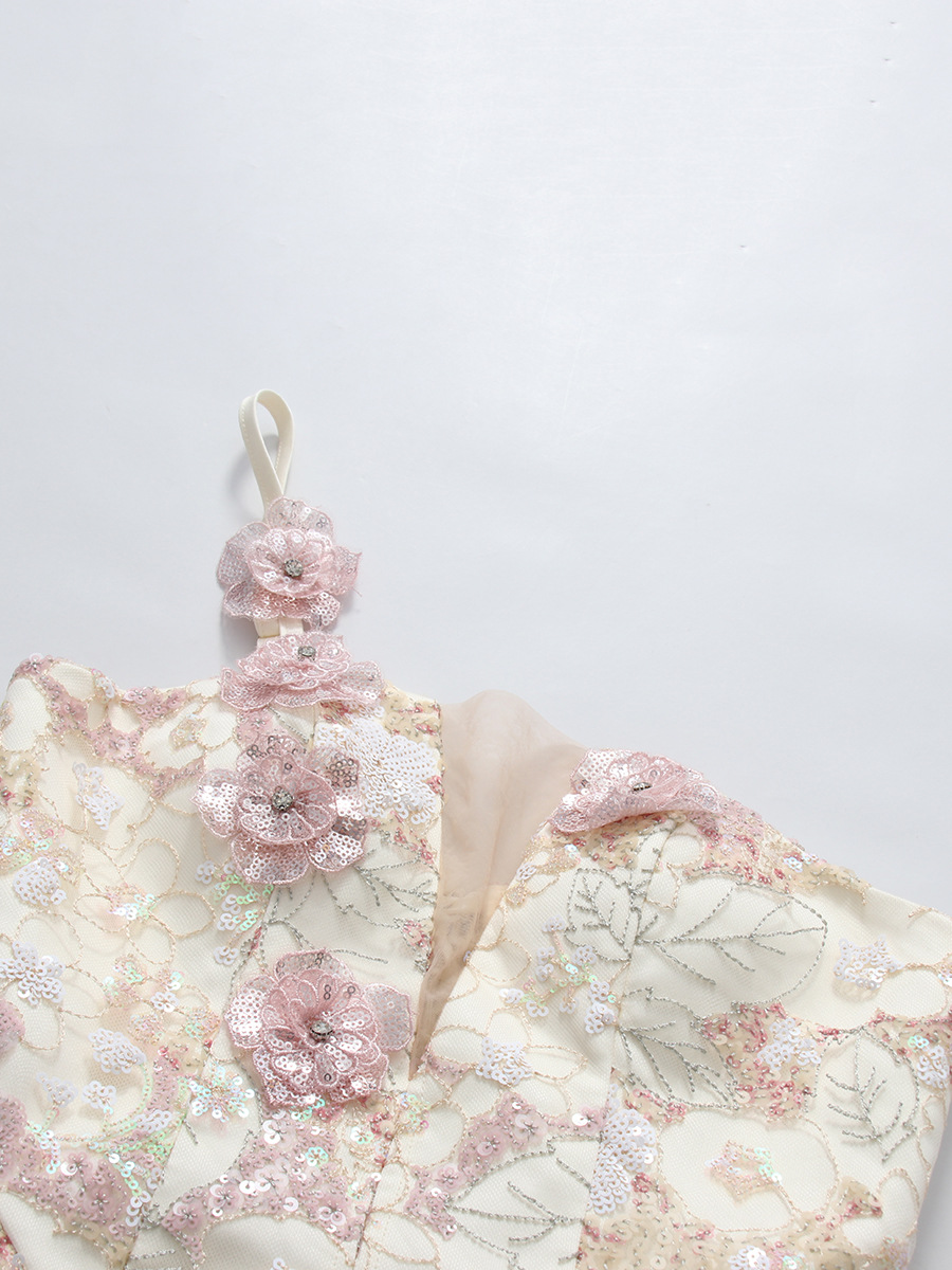 Maddox Flower Sequin Mini Dress