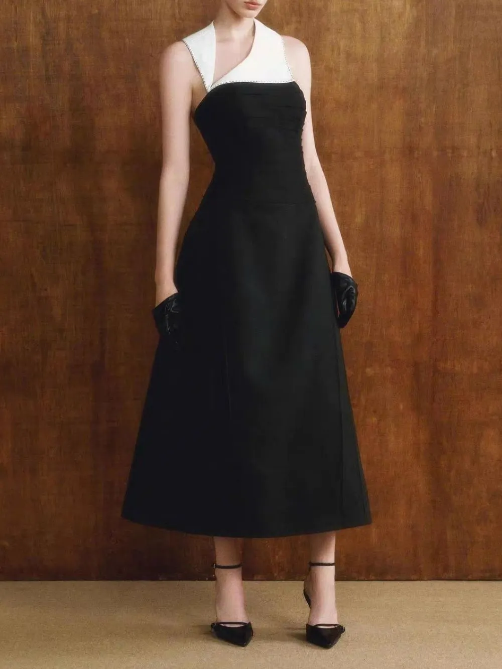 Malya Black Backless Midi Dress - OWNCI Malya Black Backless Midi Dress - OWNCI