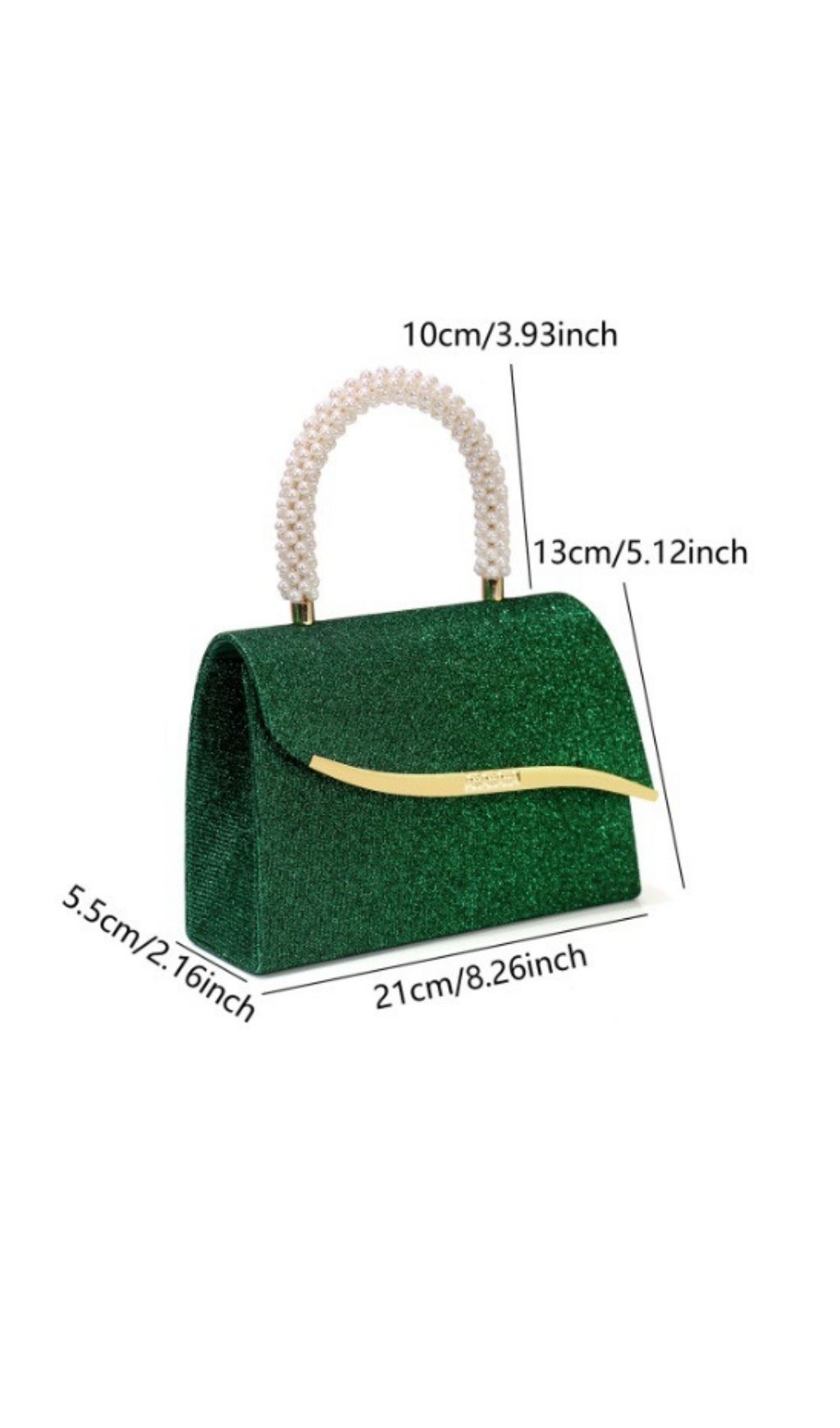 Fashionslee Women Léa Pearl Glitter Handbag
