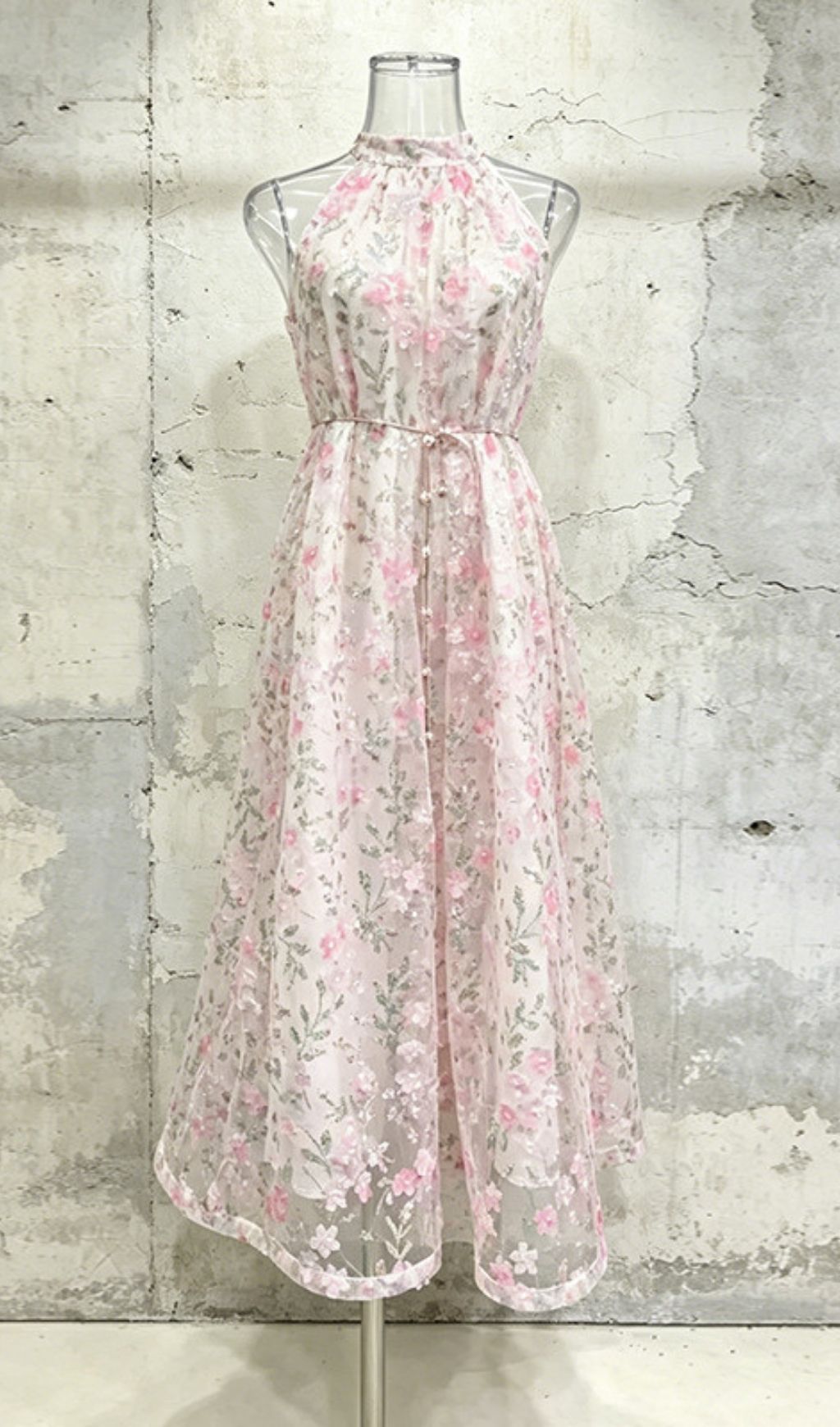 Fashionslee Women Leontien Halter Floral Midi Dress