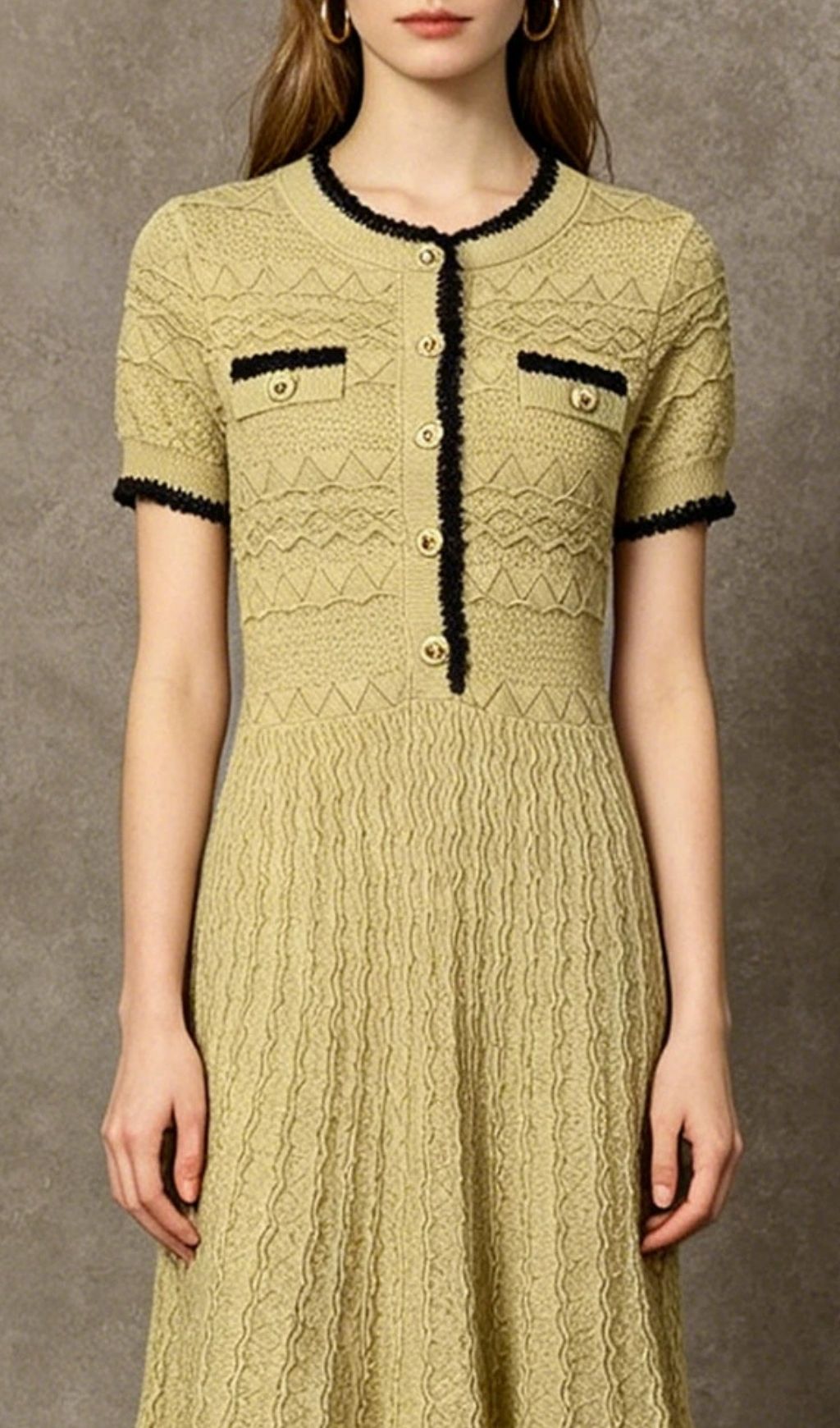 Fashionslee Women Leonida Short Sleeve Knit Mini Dress