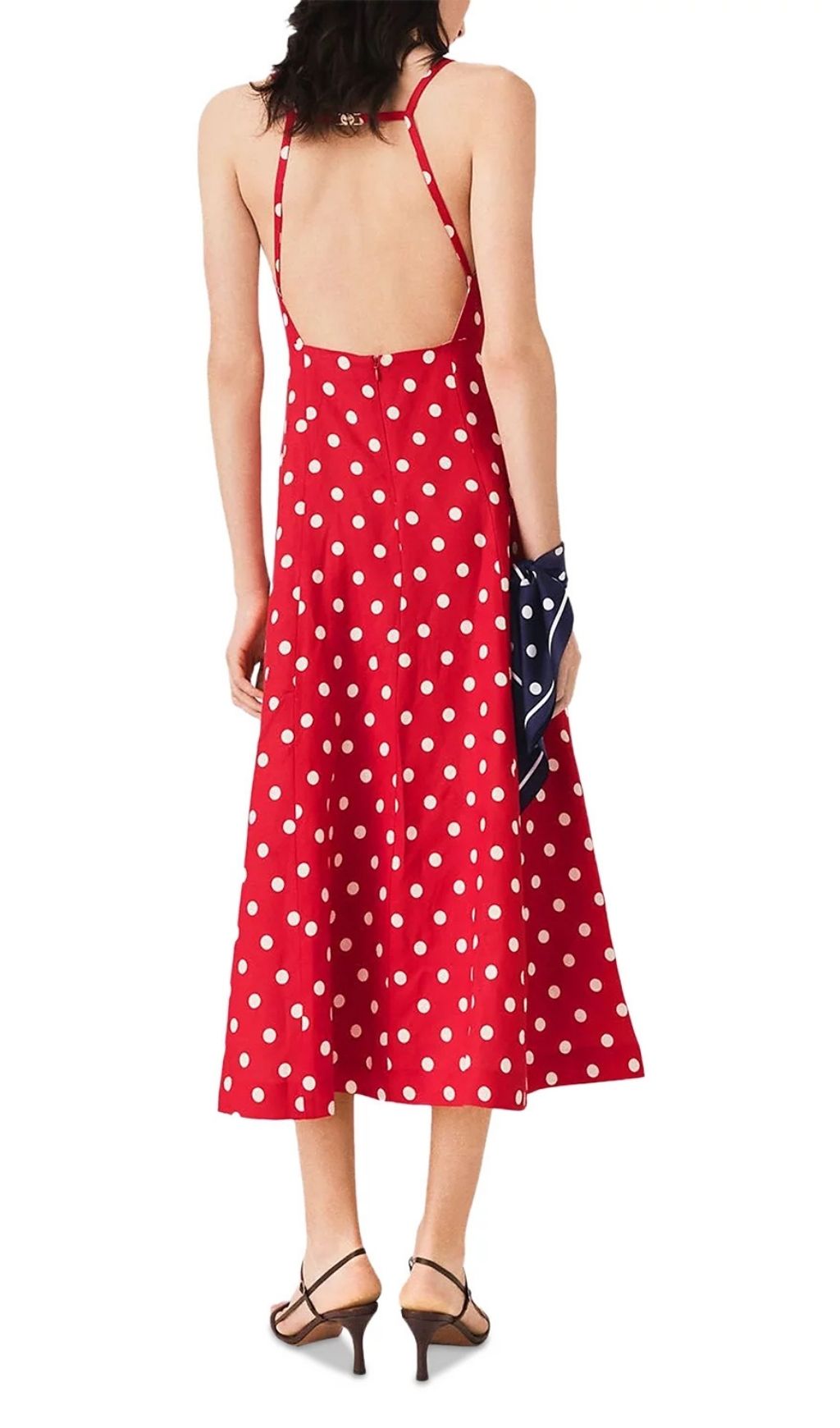 Fashionslee Women Backless Linen Blend Maxi Dress