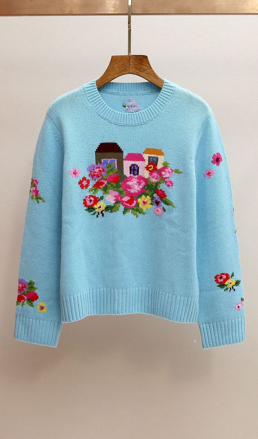 Jaheim Blue Floral Sweater - OWNCI