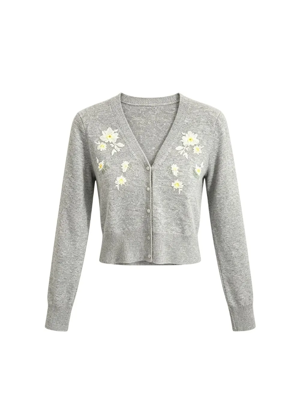 9a6390fe08e4738a2caad0248180a631 Majeeda Grey Flower Knit Cardigan & Midi Dress