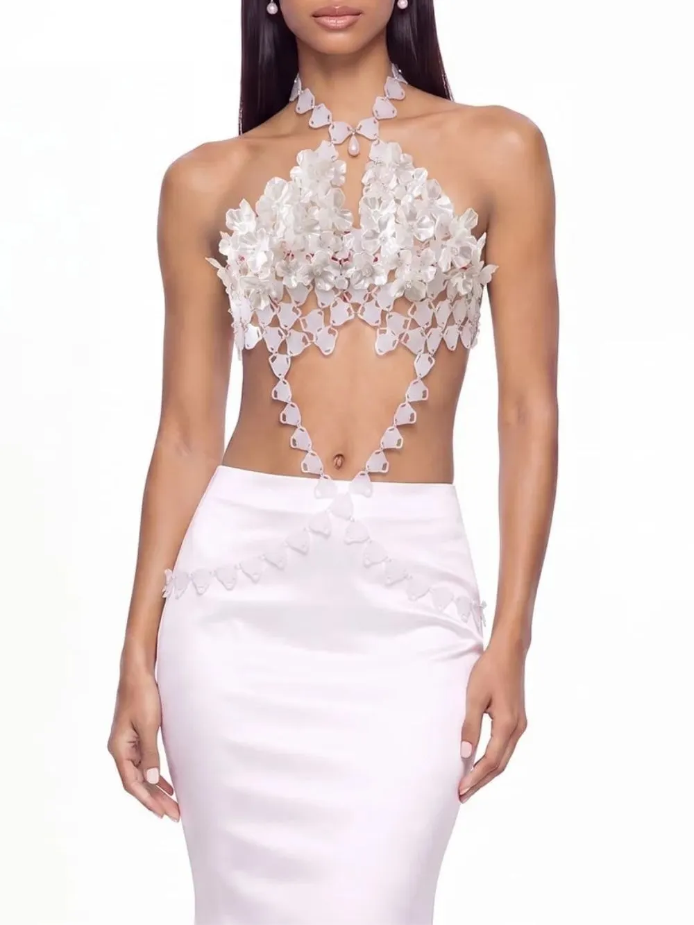 Aroxis Halterneck Mermaid Skirt Set