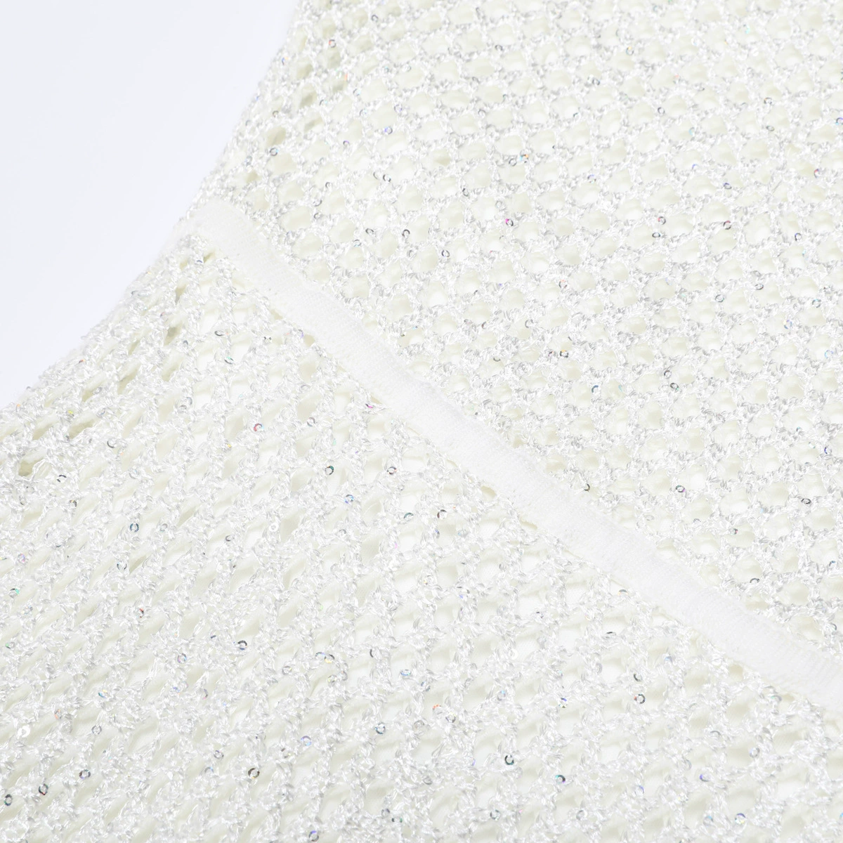 9ccb7ca96cad485868291ac6b7b1cca5 Kimbra White Sleeveless Sequin Knit Midi Dress
