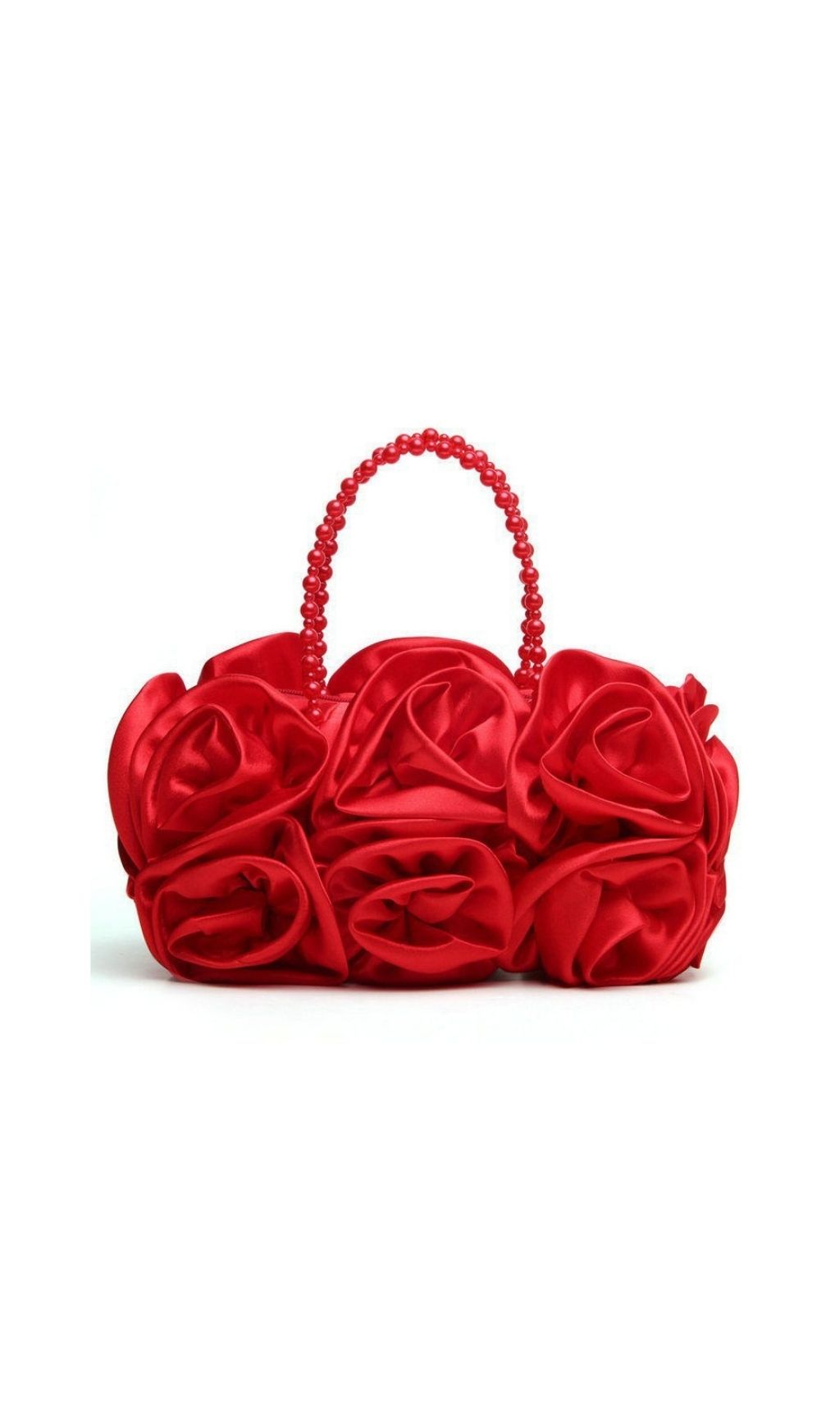 Adahy Flower Satin Bag In Red