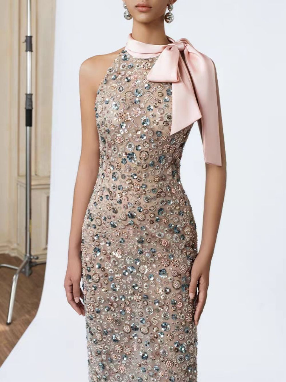 Madalynn Sleeveless Embellished Maxi Dress