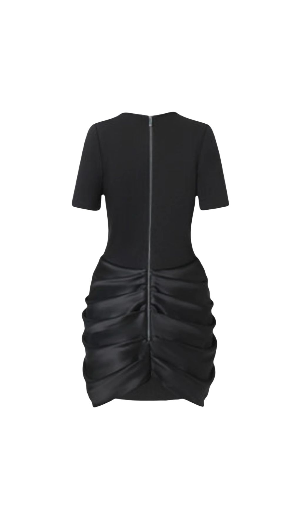 Chatria Metal Draped Mini Dress - Black