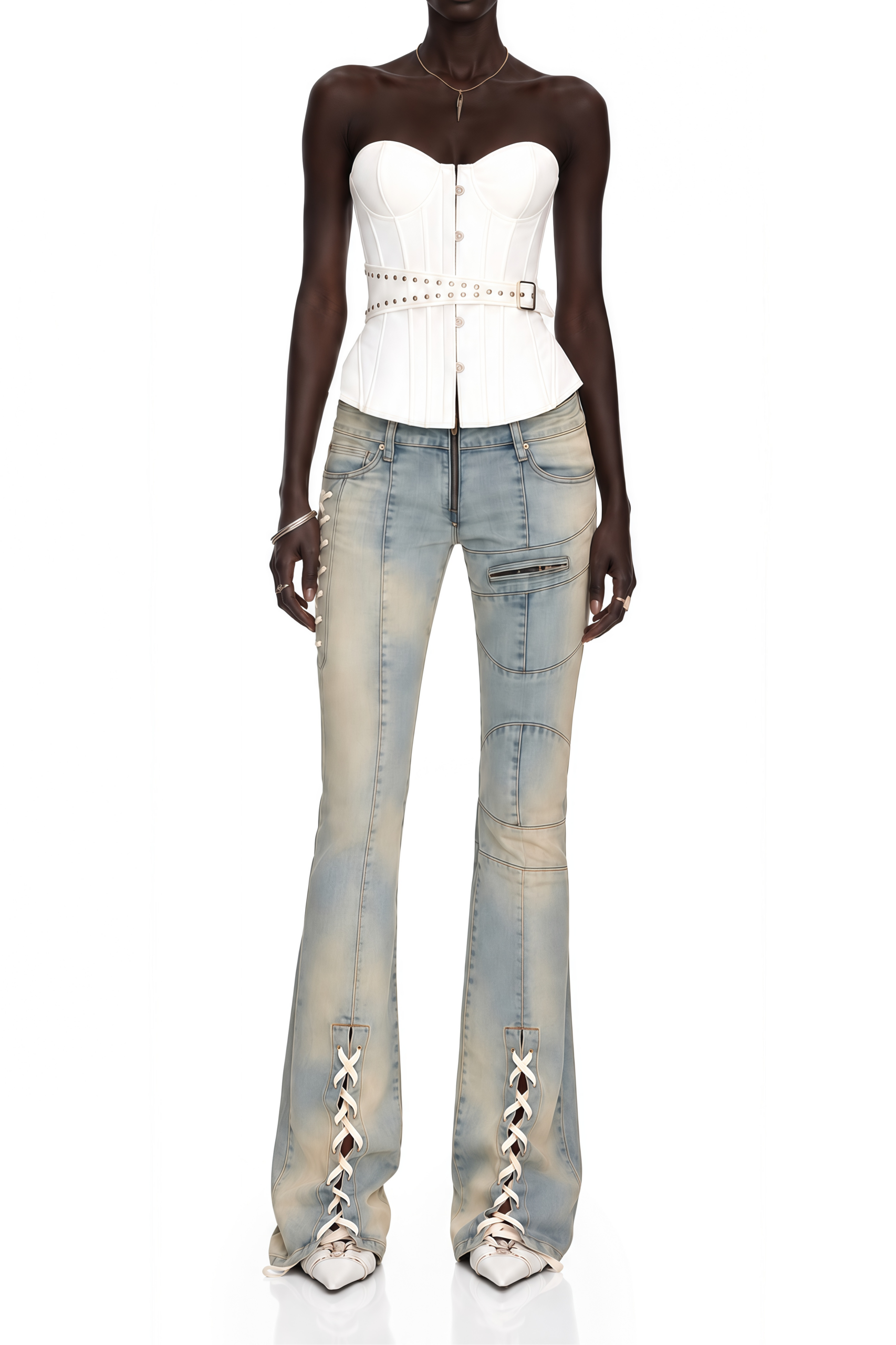 Strapless Sweetheart Belted Corset Top
