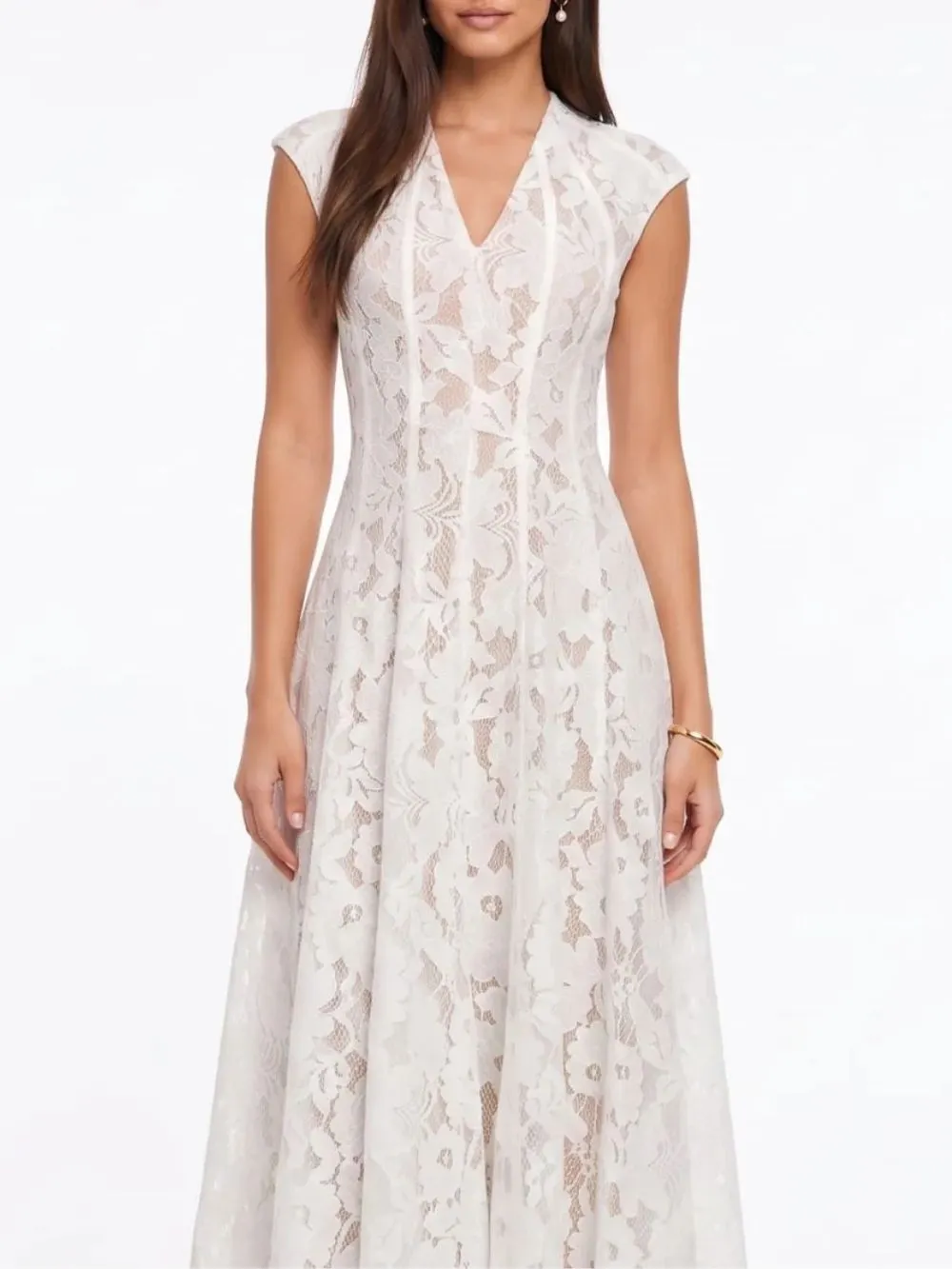 Fruma Sleeveless Lace Midi Dress
