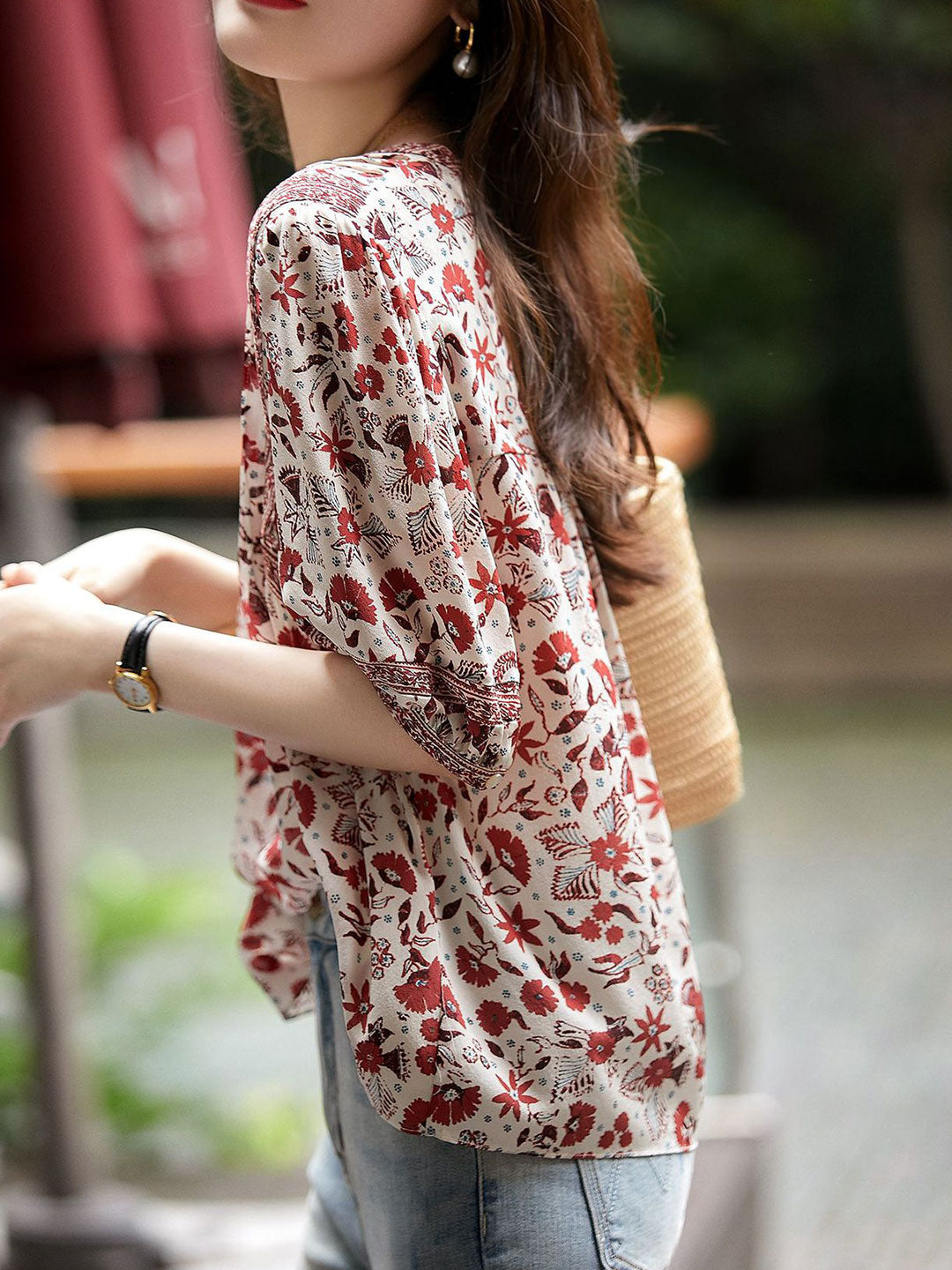 Lesley Classic Puff Sleeve Printed Top - OWNCI Lesley Classic Puff Sleeve Printed Top - OWNCI