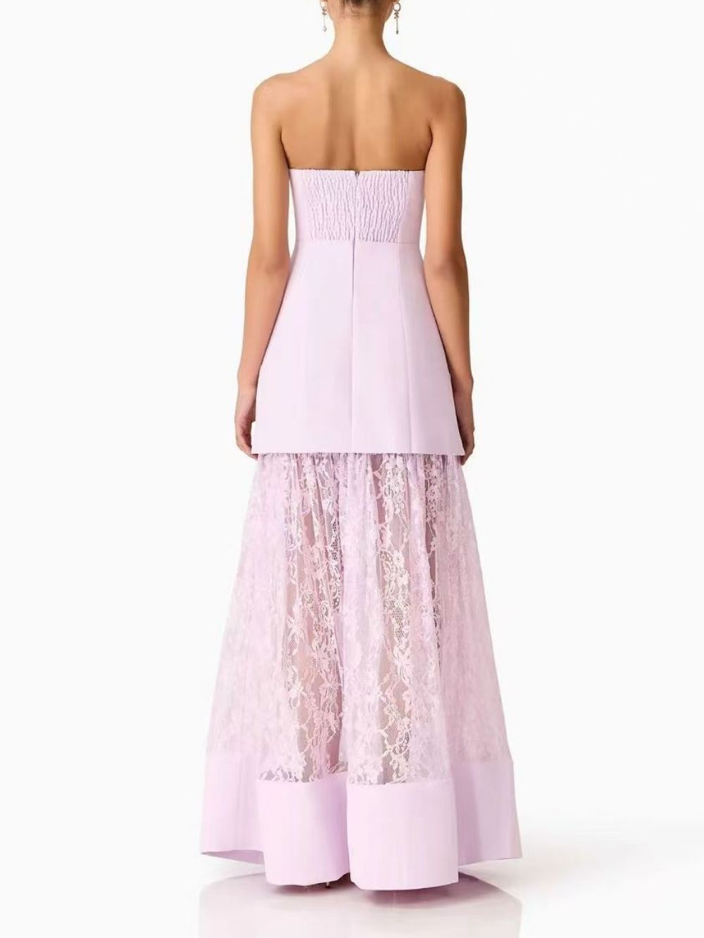 Letty Strapless Lace Maxi Dress