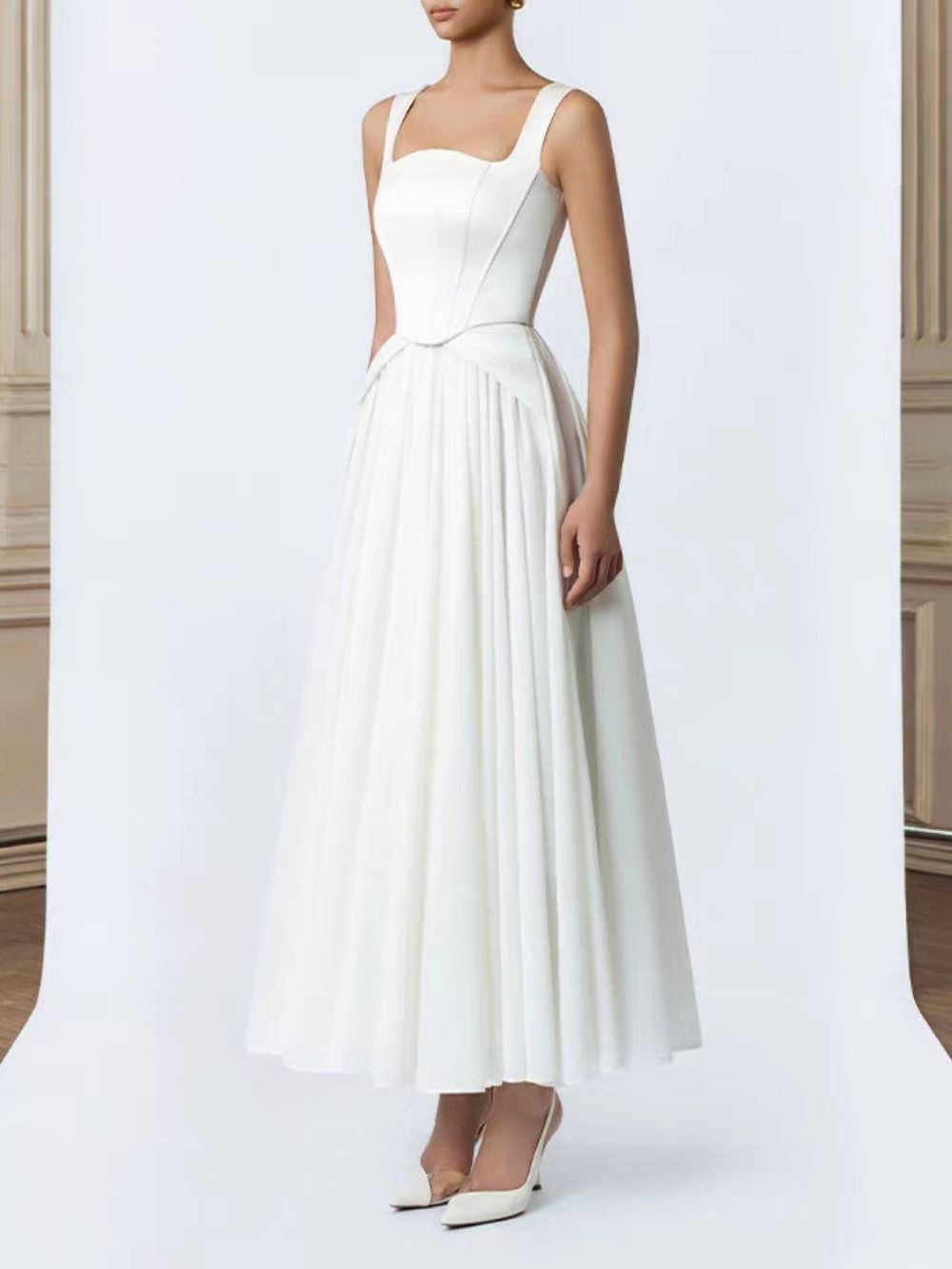 Fashionslee Women Nivaro Corset Flared Maxi Dress