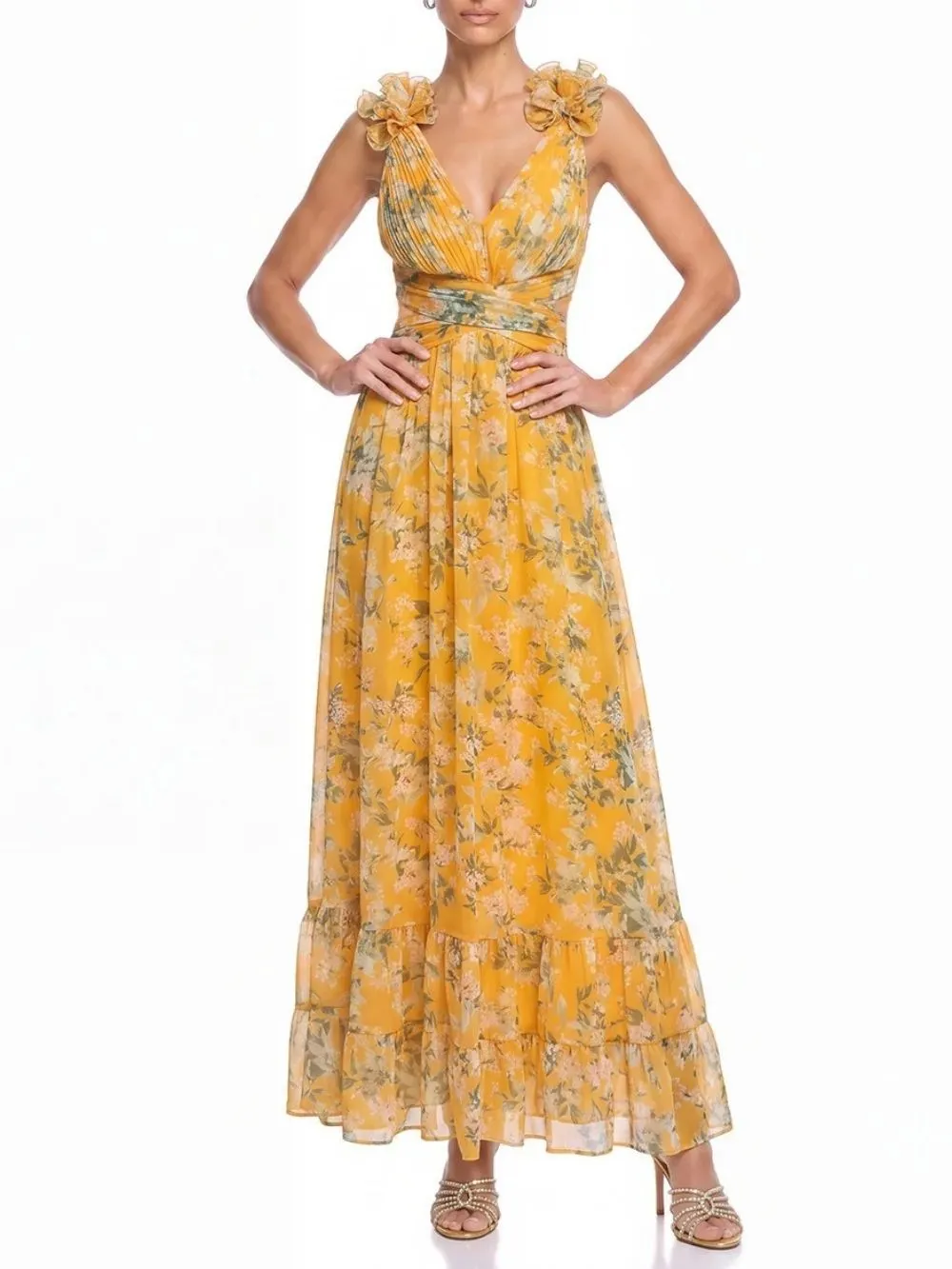 Haidi Sleeveless Floral Maxi Dress