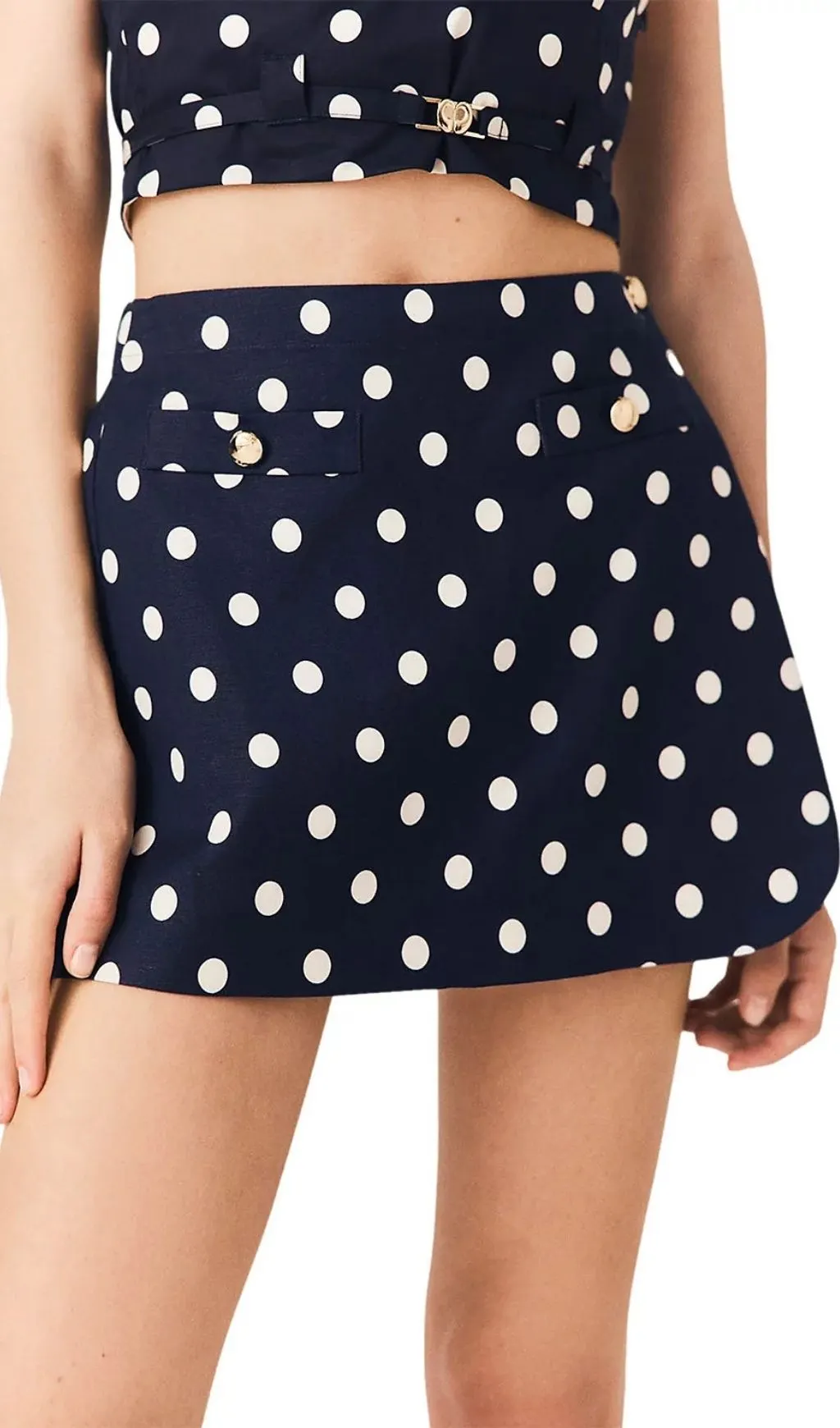 Fashionslee Women Linen Blend Skort