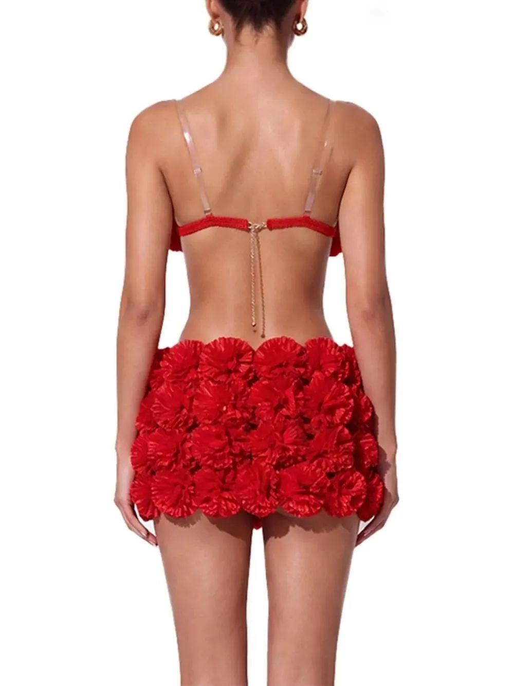 Ralden Strapless Flower Skirt Set - OWNCI