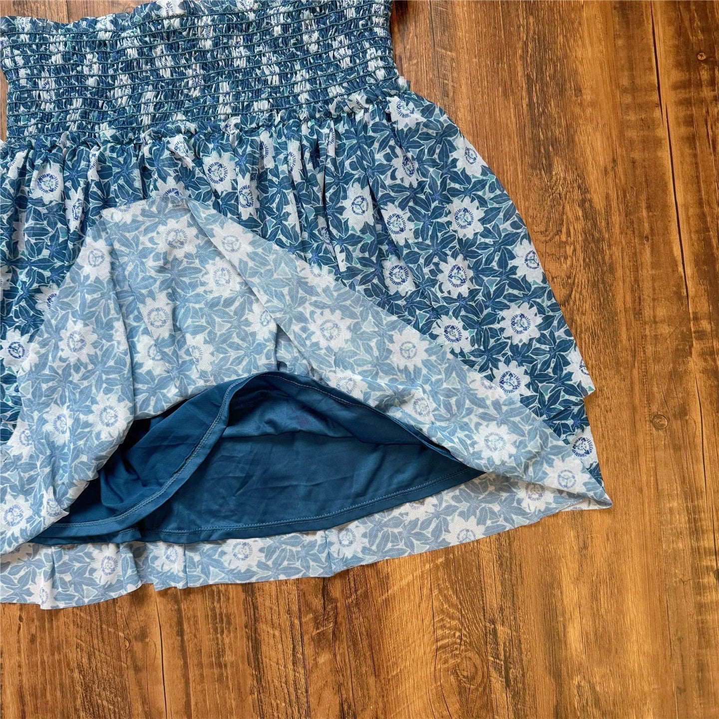 Floral Mesh Layered Fungus Lace Skirt