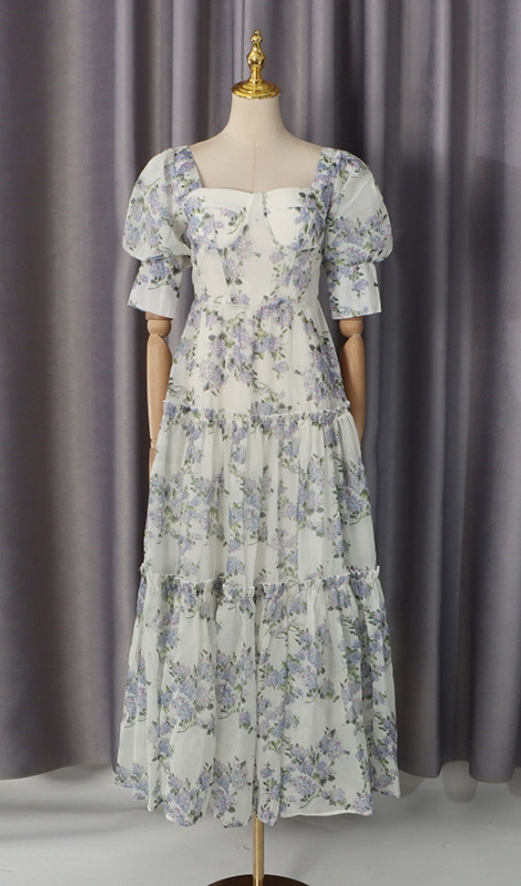 Fashionslee Women Off-The-Shoulder Floral Maxi Dress