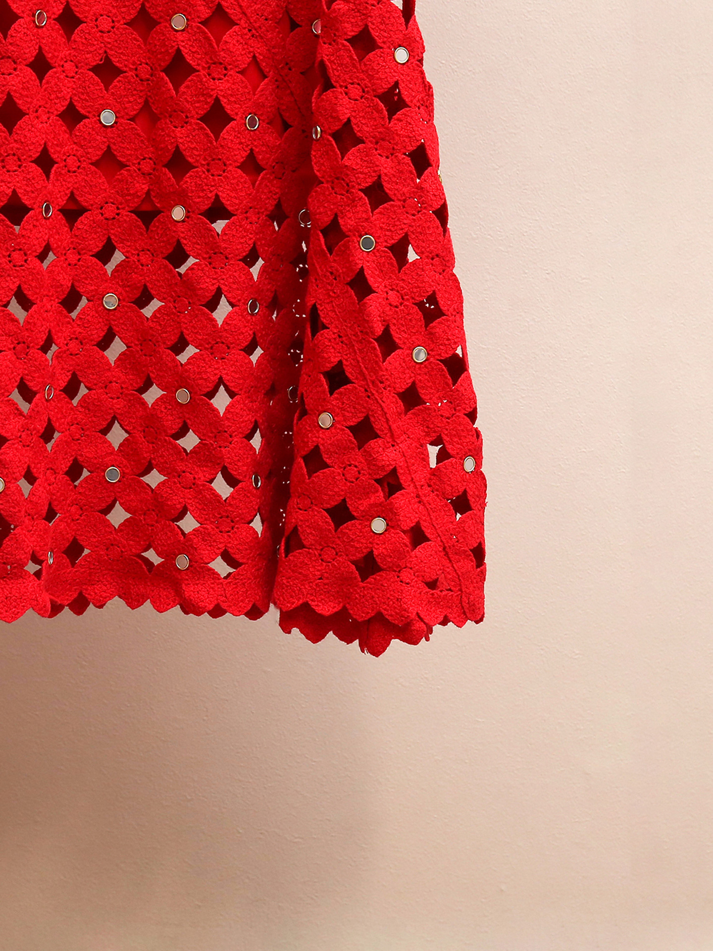 a5d316356fadae167c36f24f97eda5d0 Crochet Dress with Mirror Embellishments