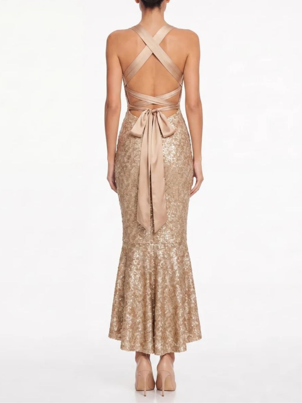 Fashionslee Women Mylen Sequin Mermaid Maxi Dress