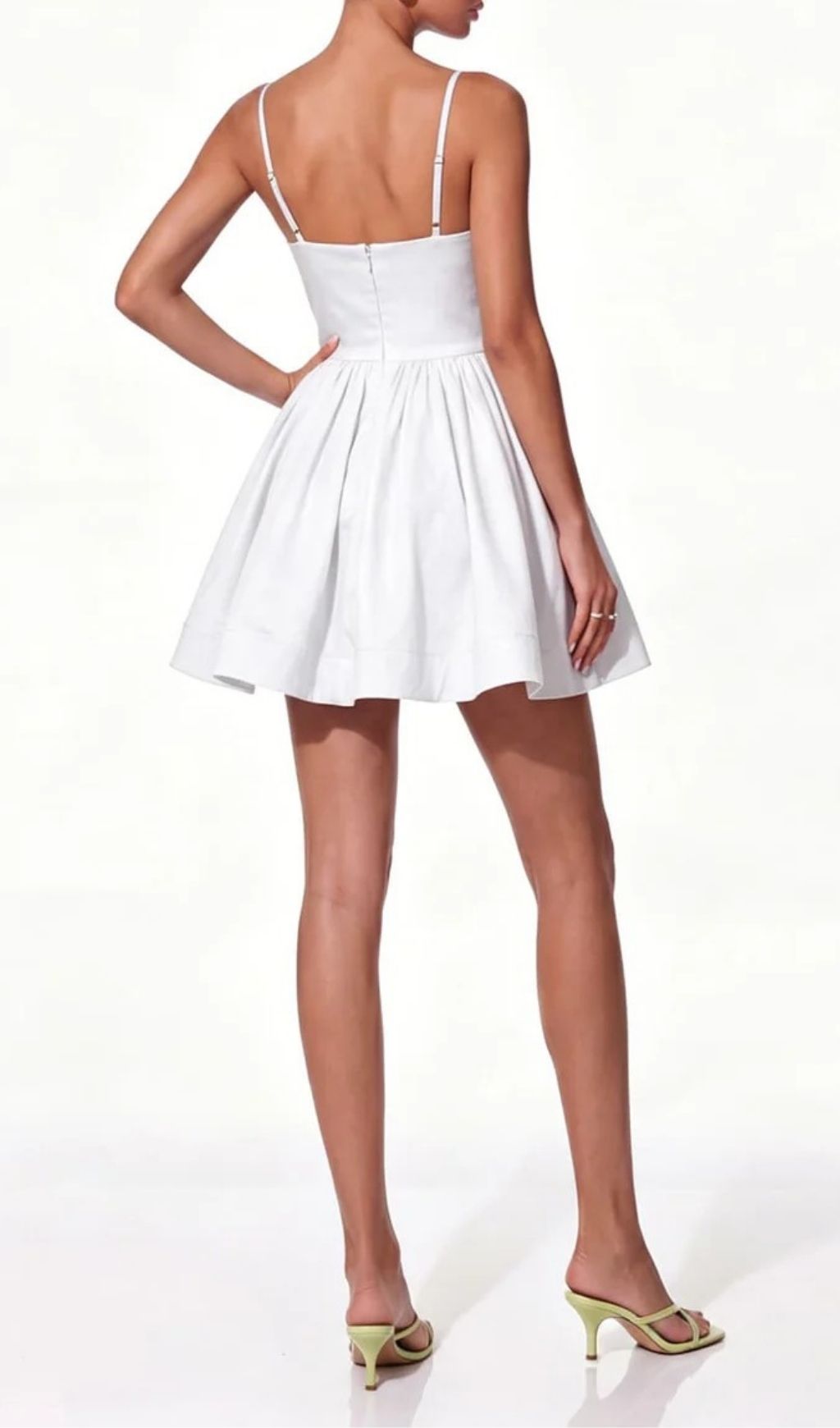 Fashionslee Women Kelora Spaghetti Floral Mini Dress In White