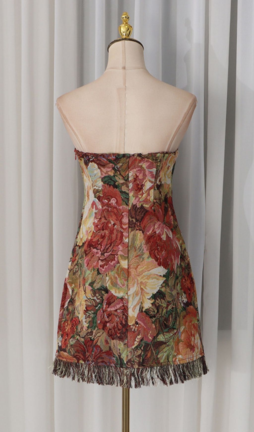 Fashionslee Women Lelah Strapless Printed Mini Dress