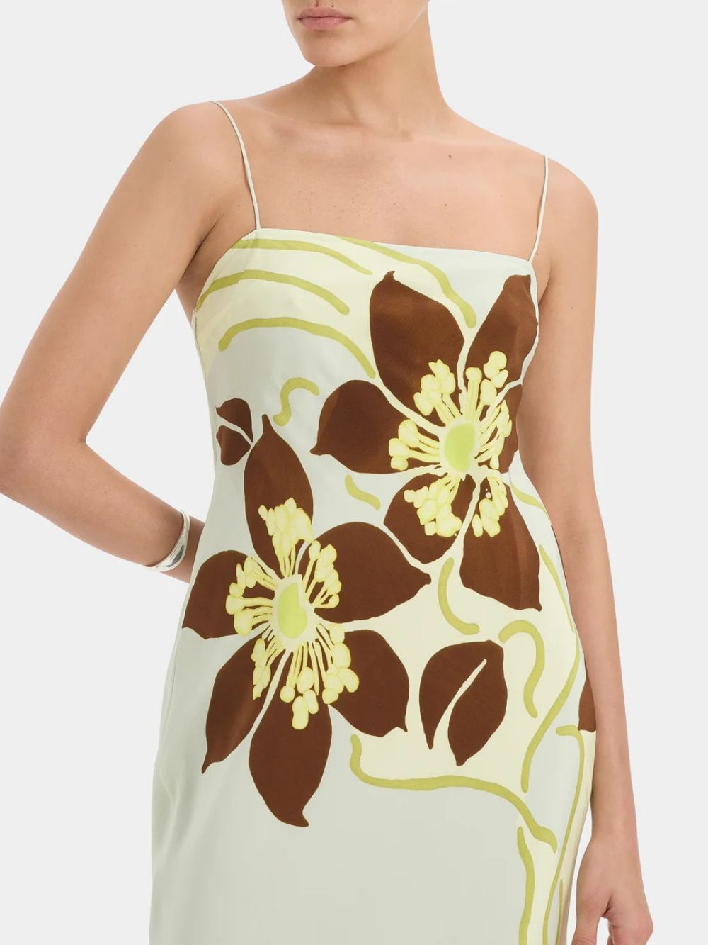 Fashionslee Women Ashgar Spaghetti Floral Maxi Dress