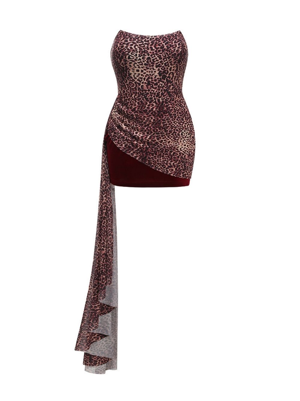 Makawee Strapless Leopard Mini Dress - OWNCI Makawee Strapless Leopard Mini Dress - OWNCI