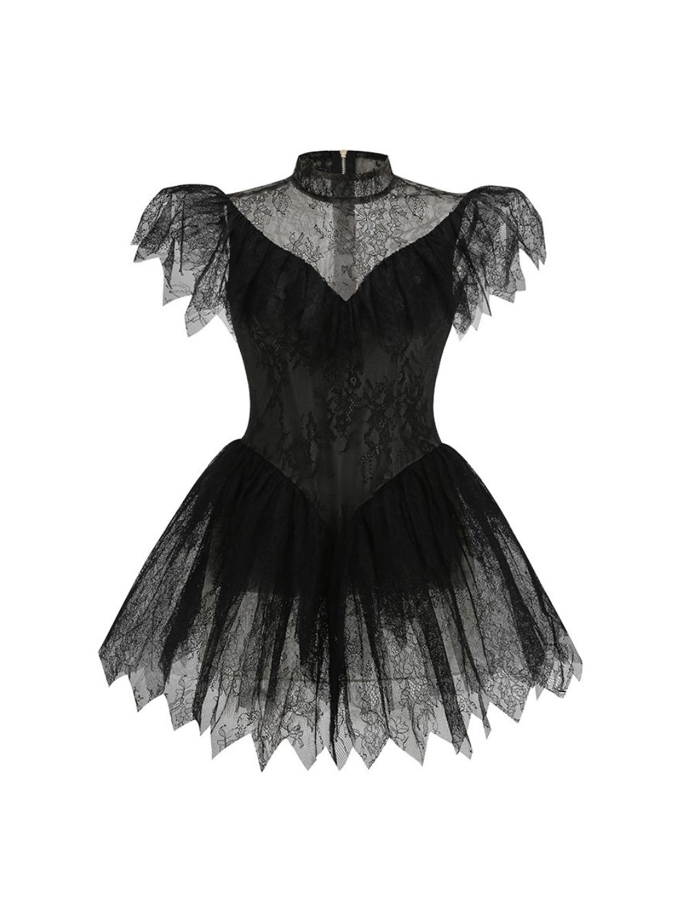 a9379354c37210fa6caf01e6d2f0c2ef Makis Black Lace Mini Dress