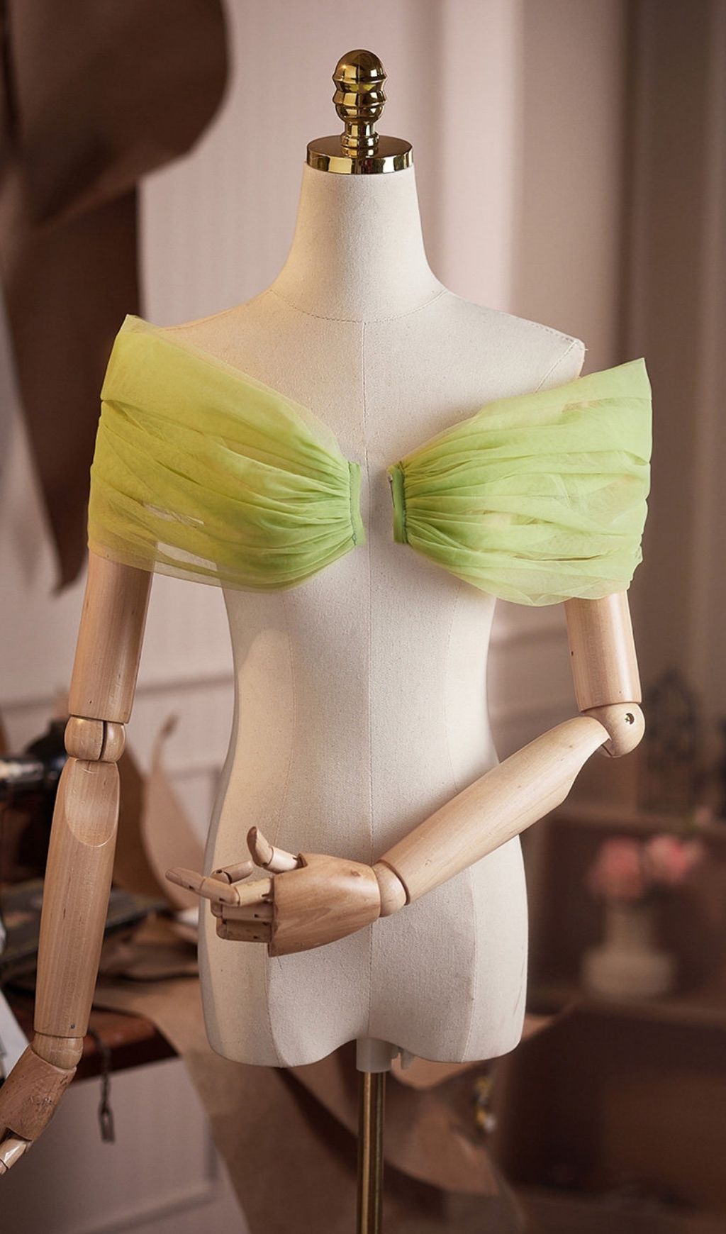 Lei Green DIY Mesh Shawl - OWNCI