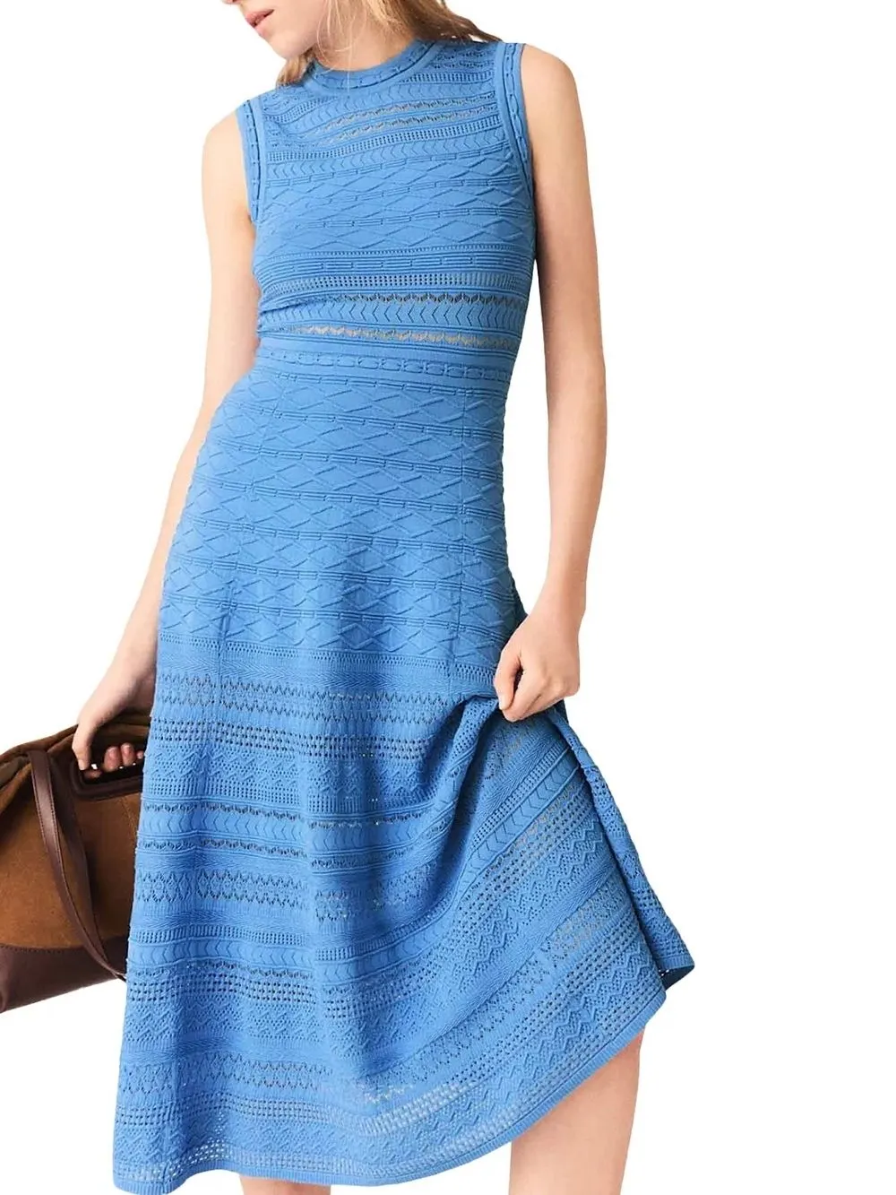acca58e7fb2f6fb76221d09d7dc28129 Pointelle Knit Maxi Dress